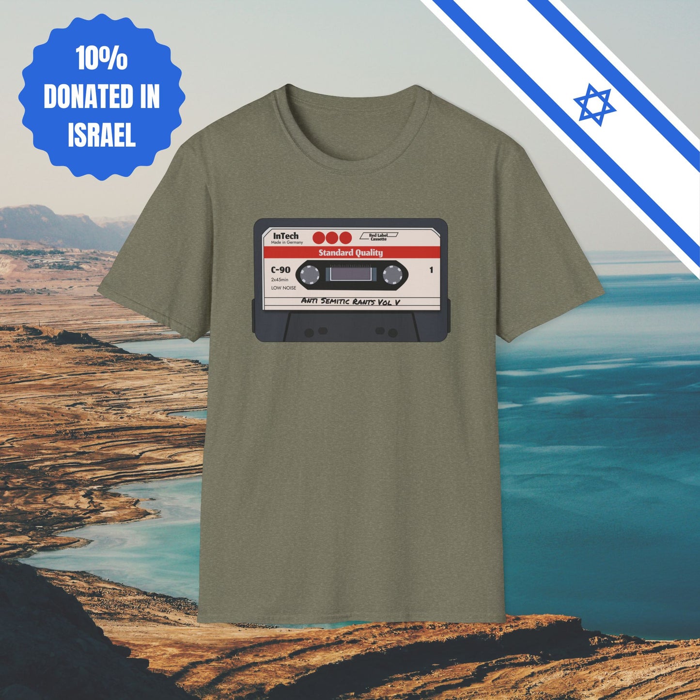 Anti Semitic Rants Vol V - Cotton Tee - Tshirts Gift Presents Israel Israeli Jew Jewish Judaism Judaica Stand With Us