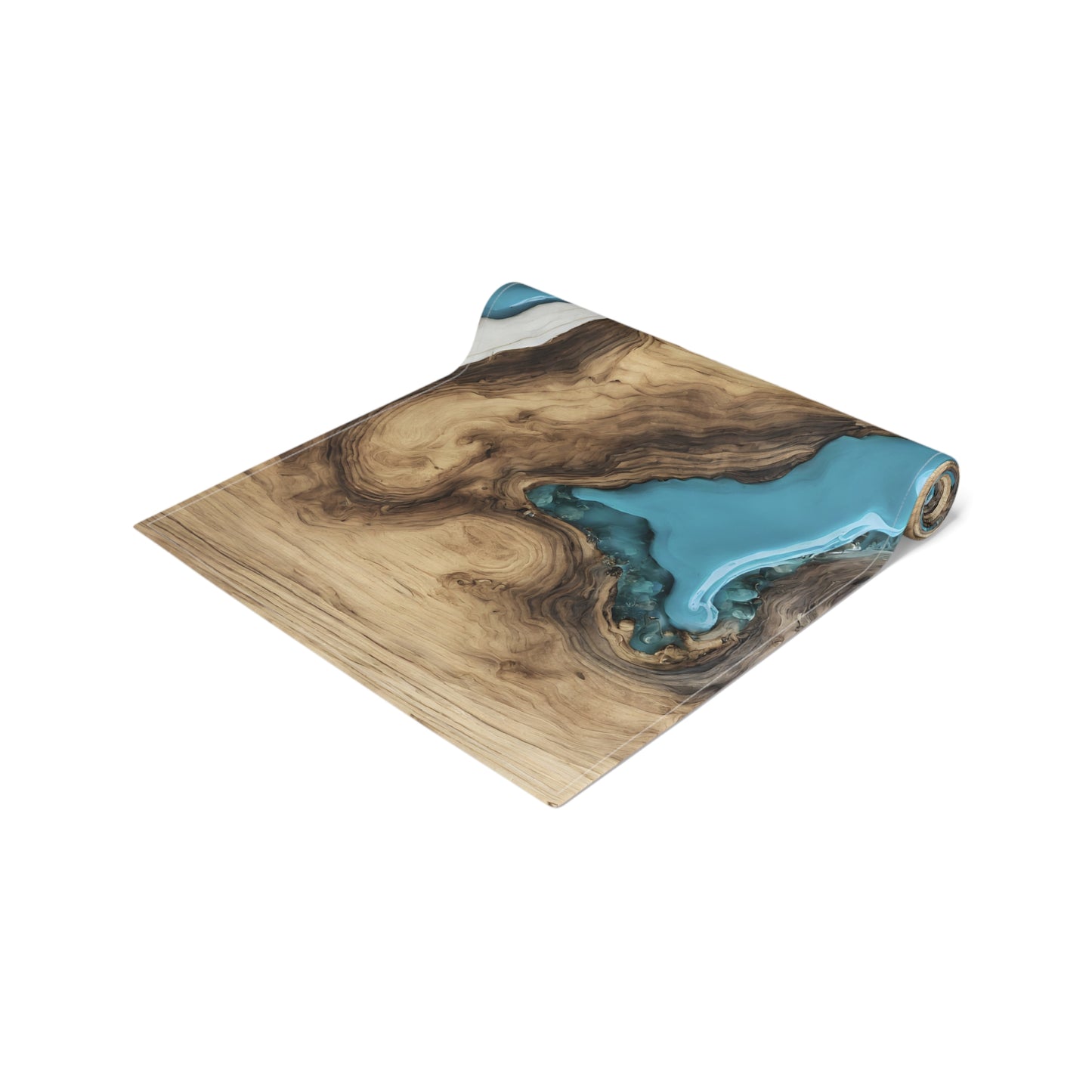 Wood Epoxy Resin Turqoise Design Table Runner Israel Israeli Judaism Judaica Jewish Gifts Presents Him Her | by Far Out Prints & Co.
