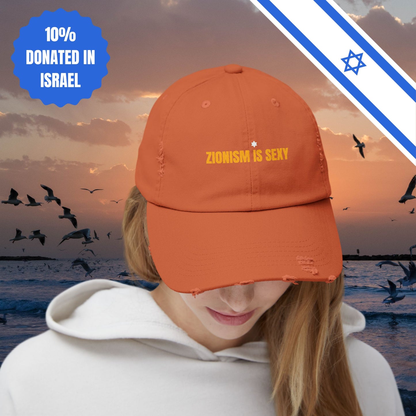 Zionism is Sexy Hat Distressed Cap Stand With Us United Zionism Zionist Judaism Gift Jewish Israel Present Israeli Uniform for Him Her Hat
