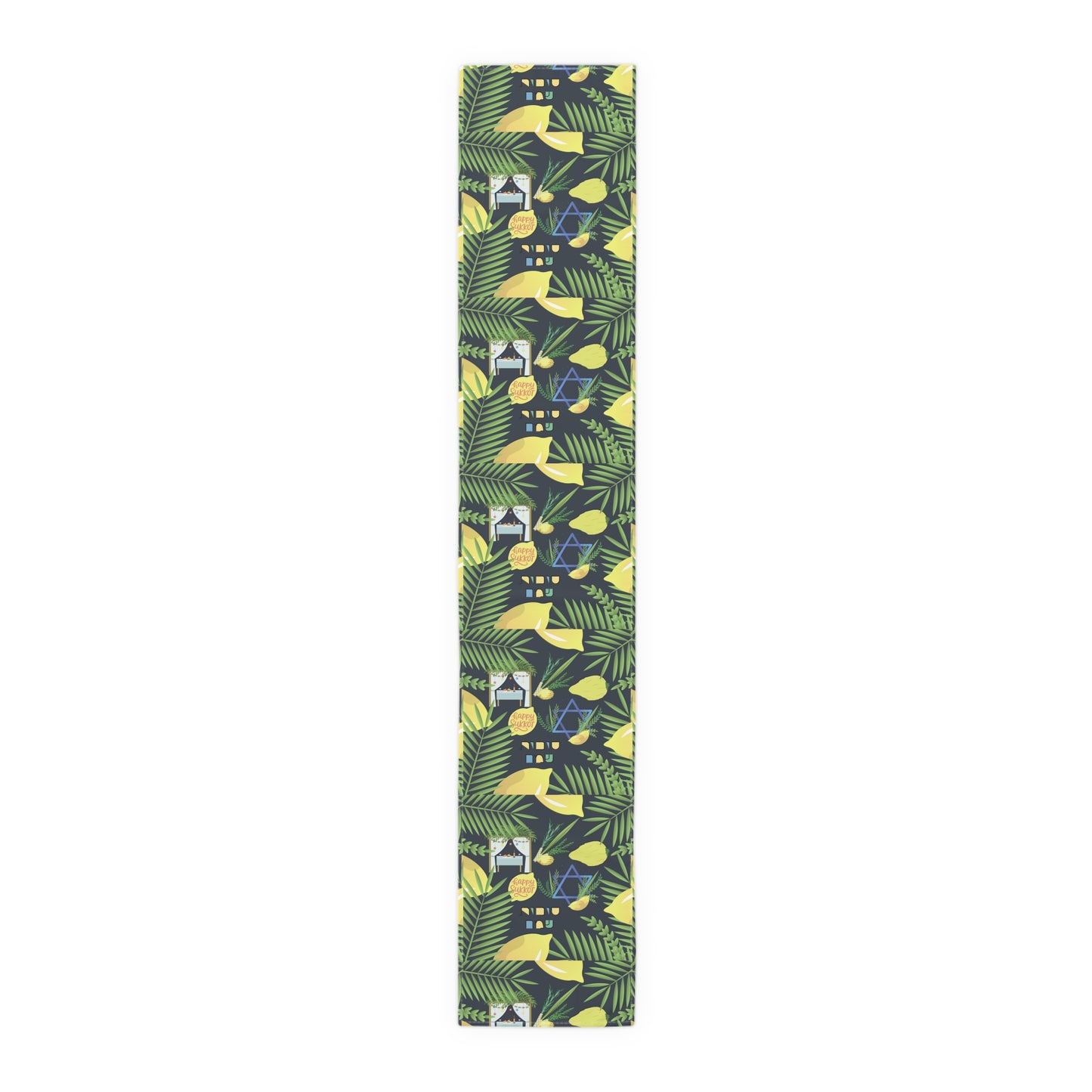 Sukkot Sukkoth Succot Succoth Sukkos Sukkus Sukkoth Sukot Sucot Jewish Table Runner Israel Israeli Hebrew Judaism Holiday Table Runner