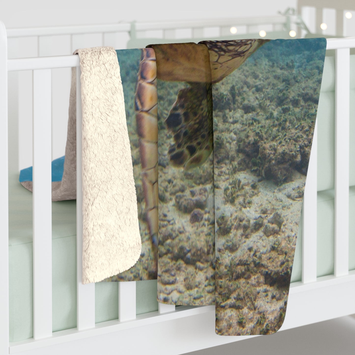Cute Sea Turtle Sherpa Fleece Blanket