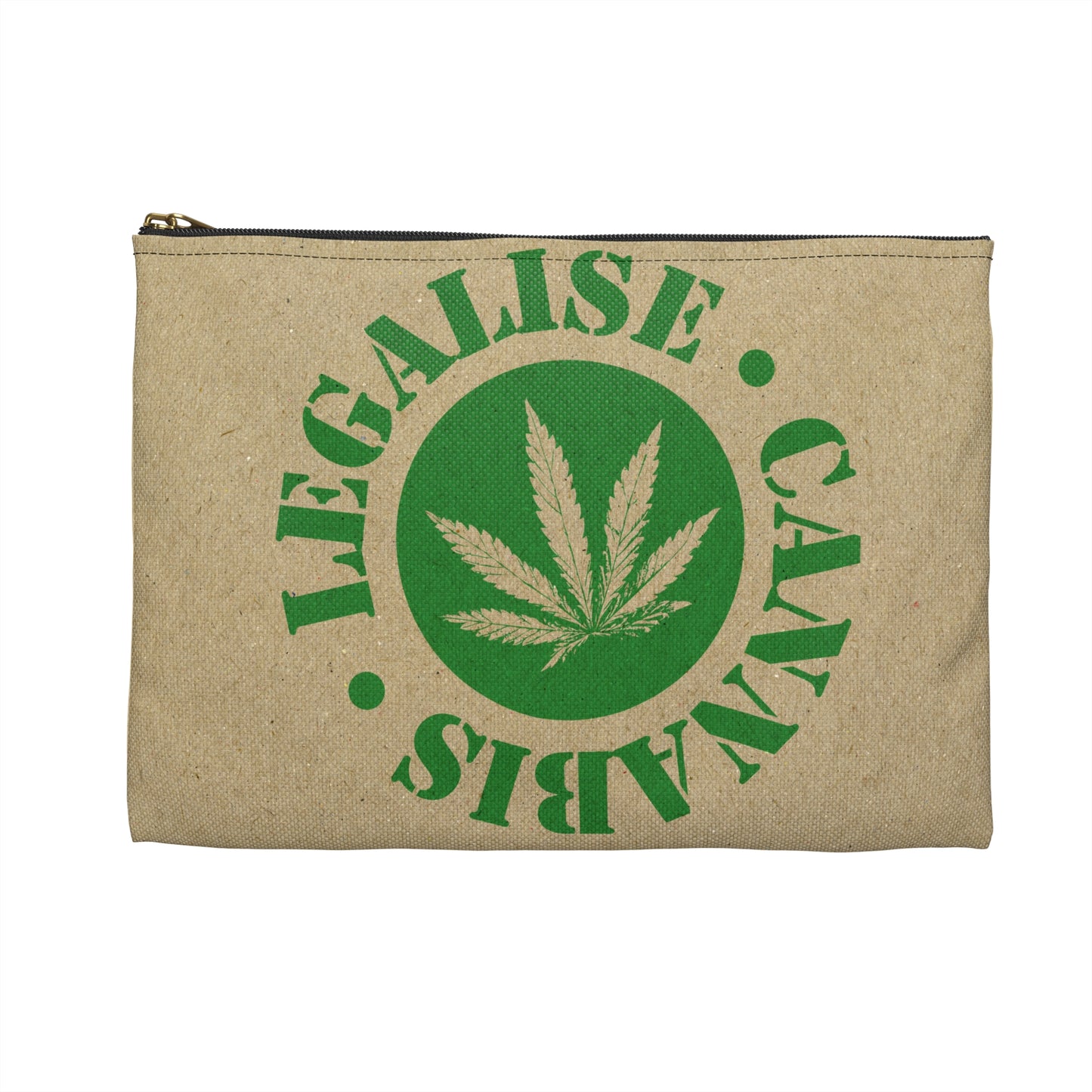 Legalise Cannabis - Accessory Pouch - Stoner Cannabis Weed Jewish Israeli Israel - by Far Out Prints & Co.
