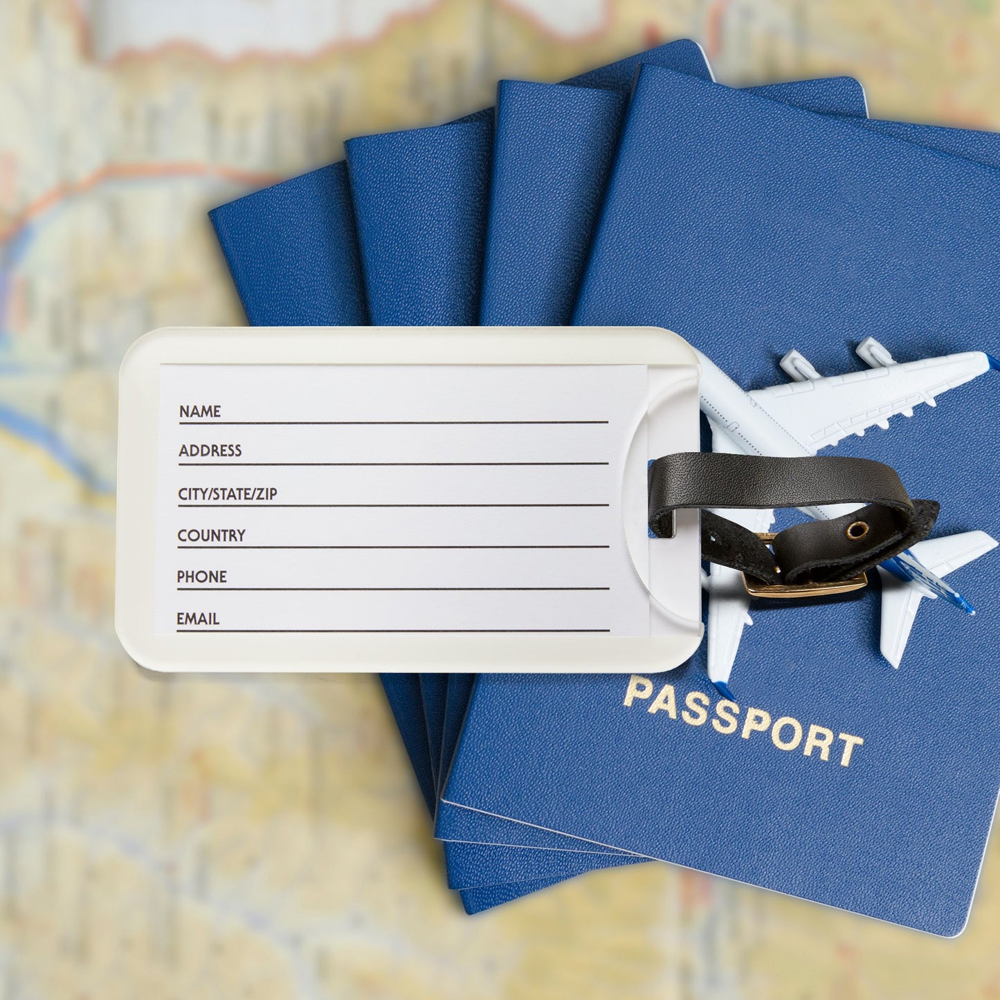 Emotional Baggage | Premium Acrylic and Leather Luggage Tag | by Far Out Prints & Co