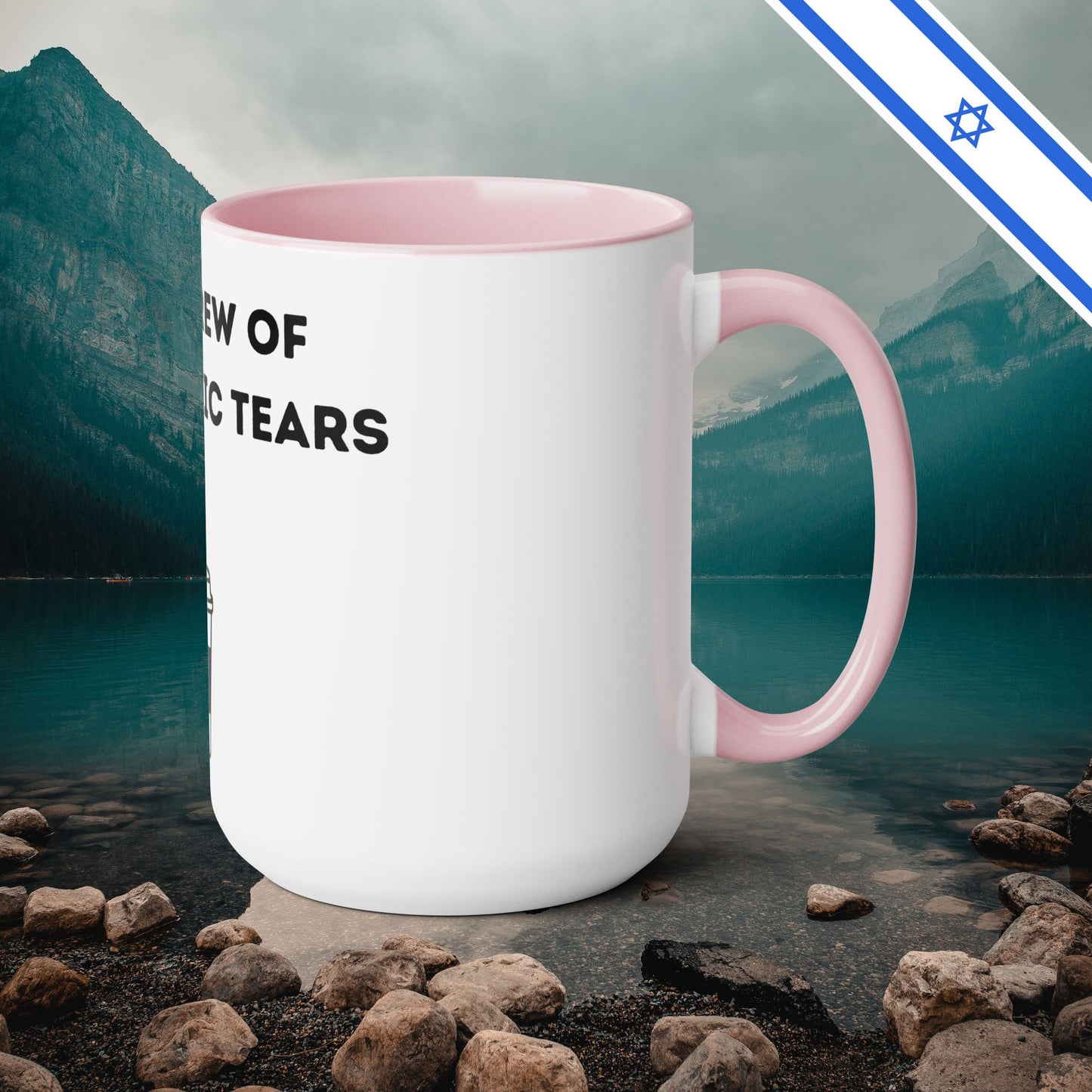 Fresh Brew of anti-Semitic Tears - Two-Tone Coffee Mugs, 15oz - Cafe Lovers - Far Out Prints & Co.