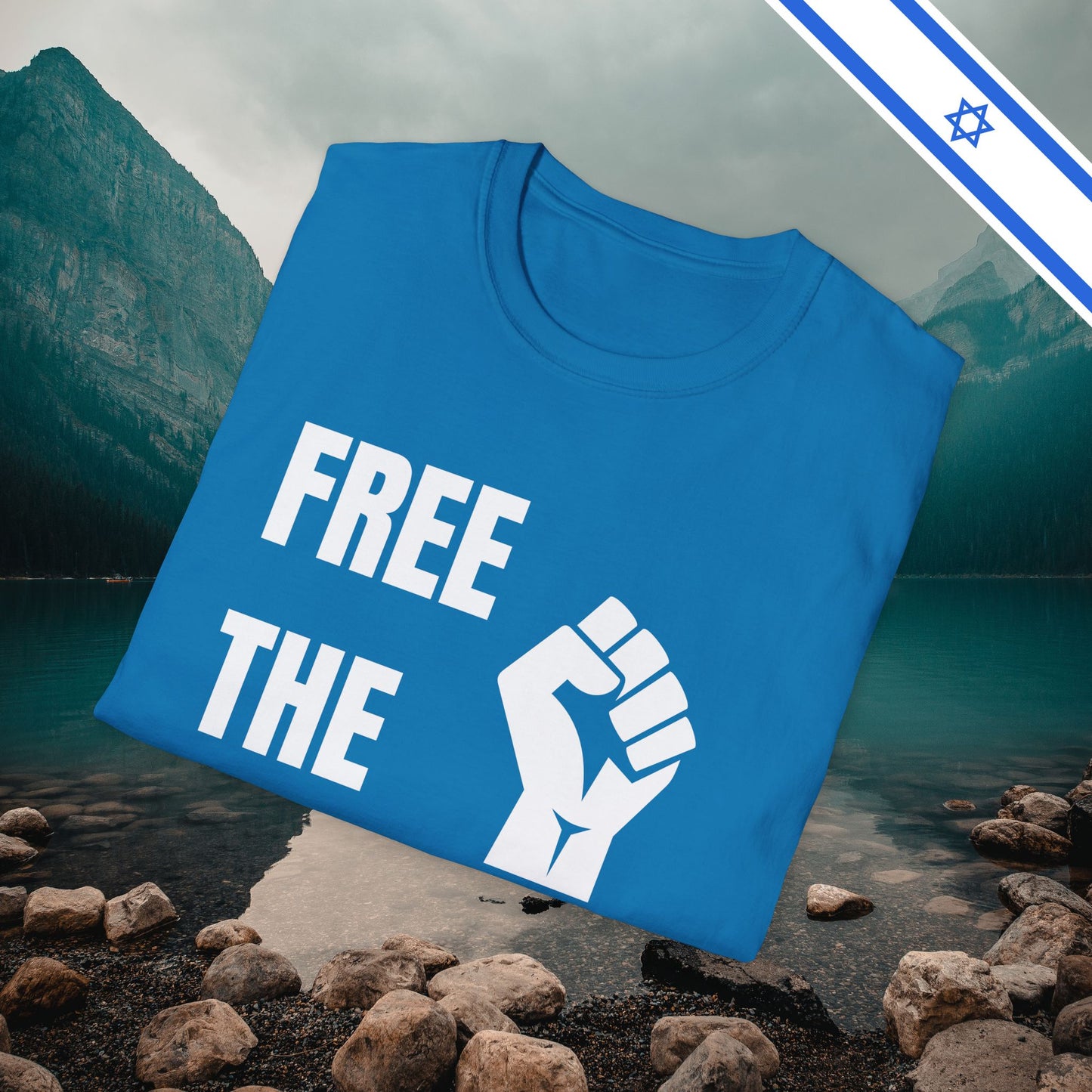 Free The Hostages | Unisex Tee Israel Israeli Jewish Judaism Bring Them Home Stand With Us | by Far Out Prints & Co.