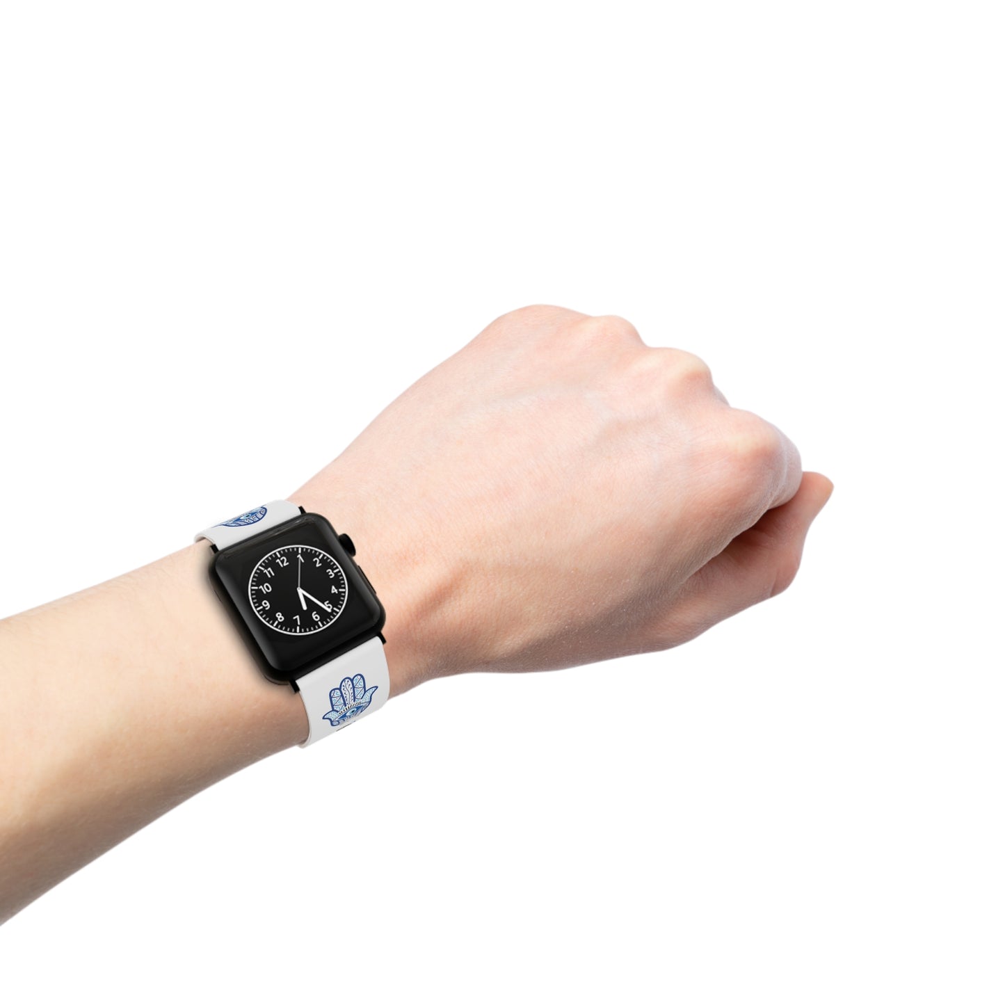 Hamsa Blue Watch Band for Apple Watch by Far Out Prints & Co.