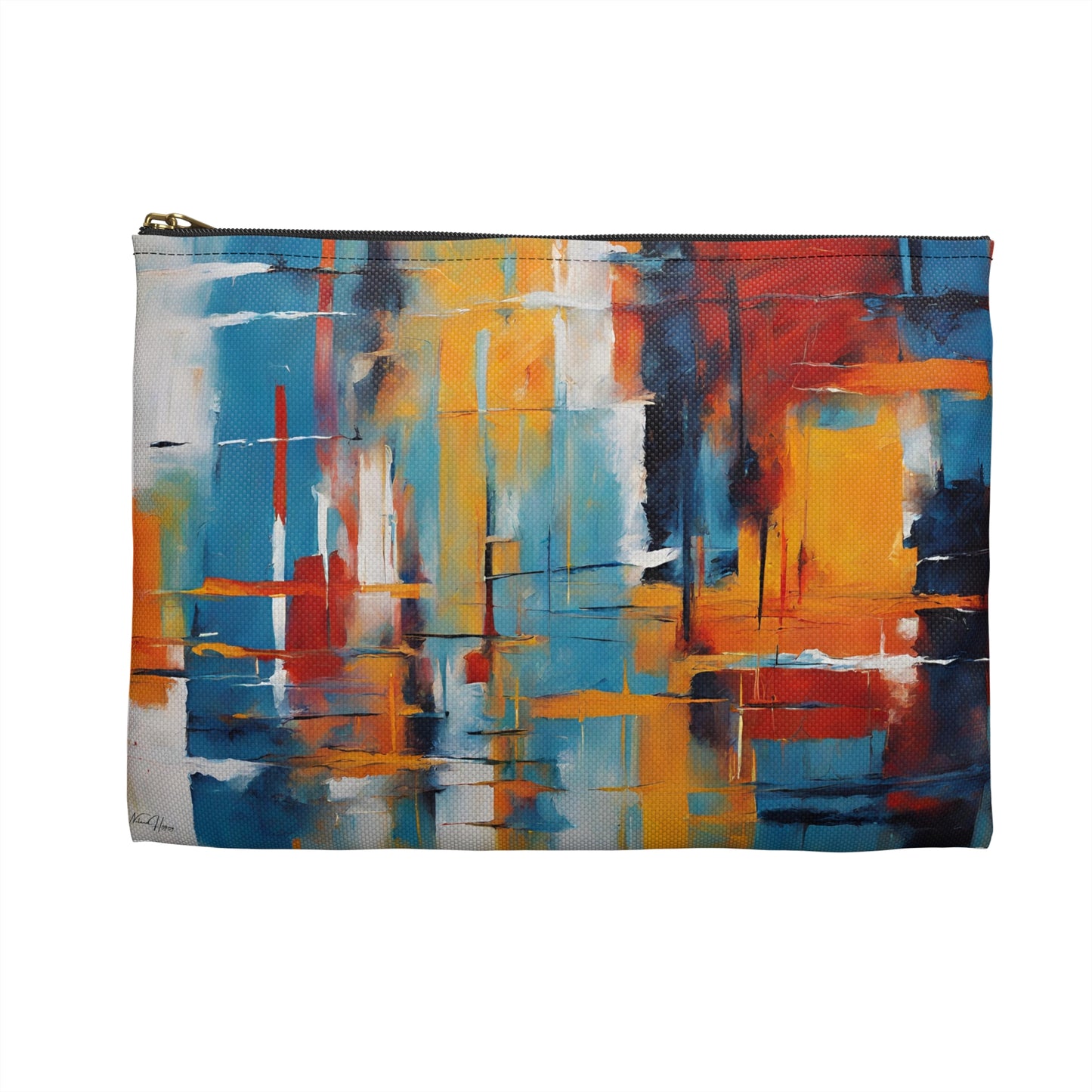 Acrylic Art Painting - Accessory Pouch - Judaism Jewish Israeli Israel - by Far Out Prints & Co.