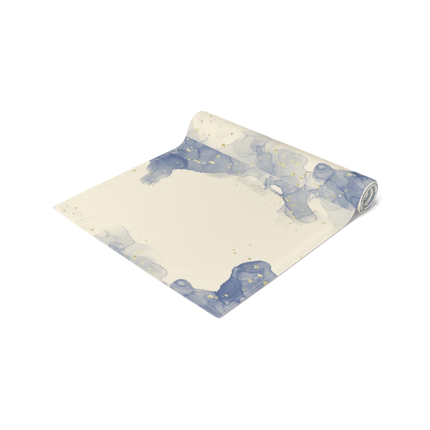 Blue and Golden Flecks | Table Runner | Israel Israeli Judaism Judaica Jewish Holiday Themed | by Far Out Prints & Co.