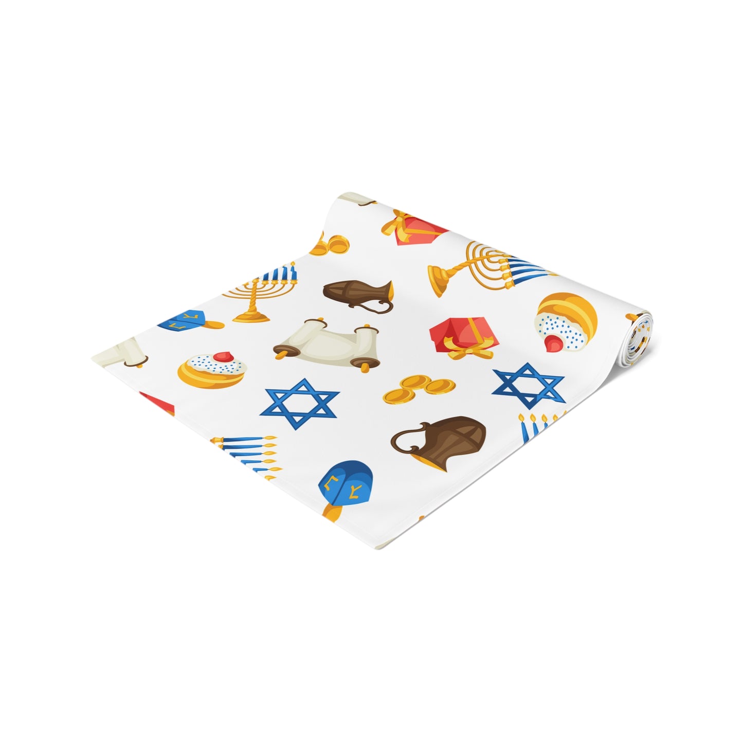 Hannukah Hanuka Hanukkah Chanukah Chanuka Chanukkah Channukah Chanukka 3 | Jewish Holiday Themed | Table Runner