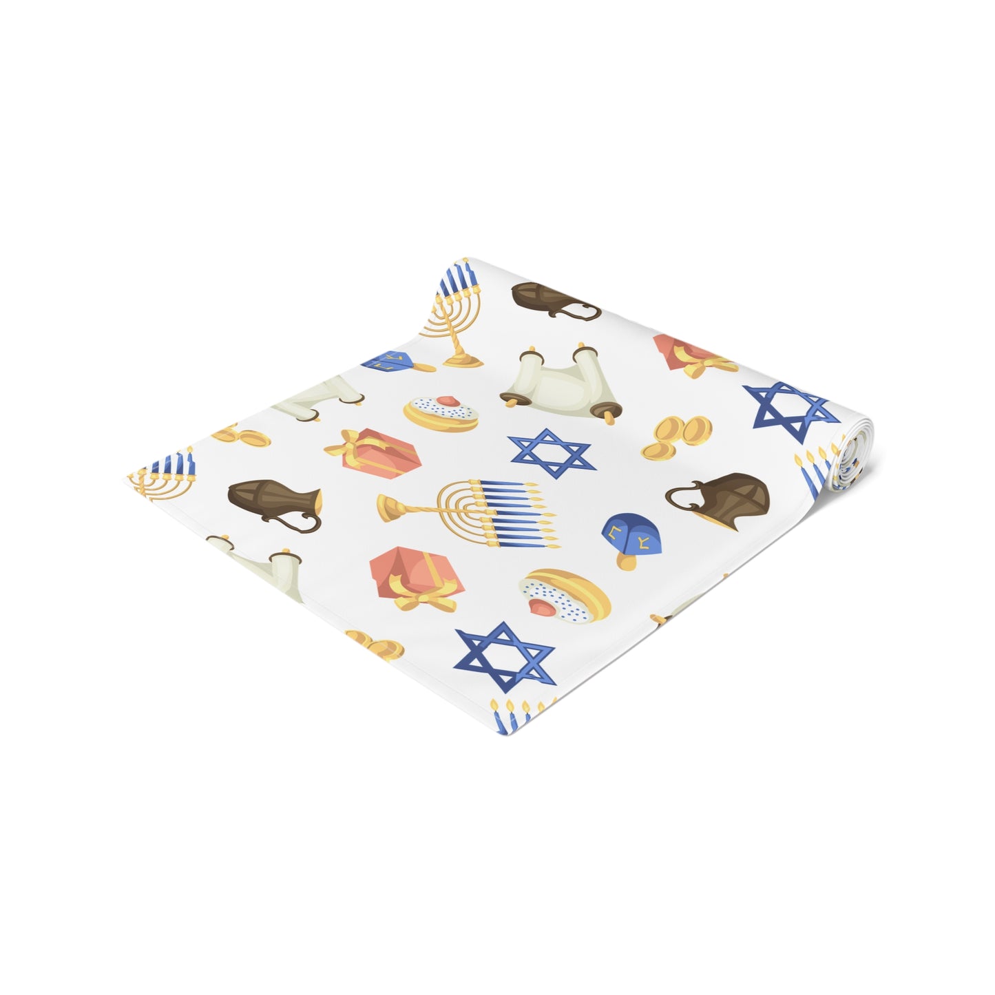 Hannukah Hanuka Hanukkah Chanukah Chanuka Chanukkah Channukah Chanukka 3 | Jewish Holiday Themed | Table Runner