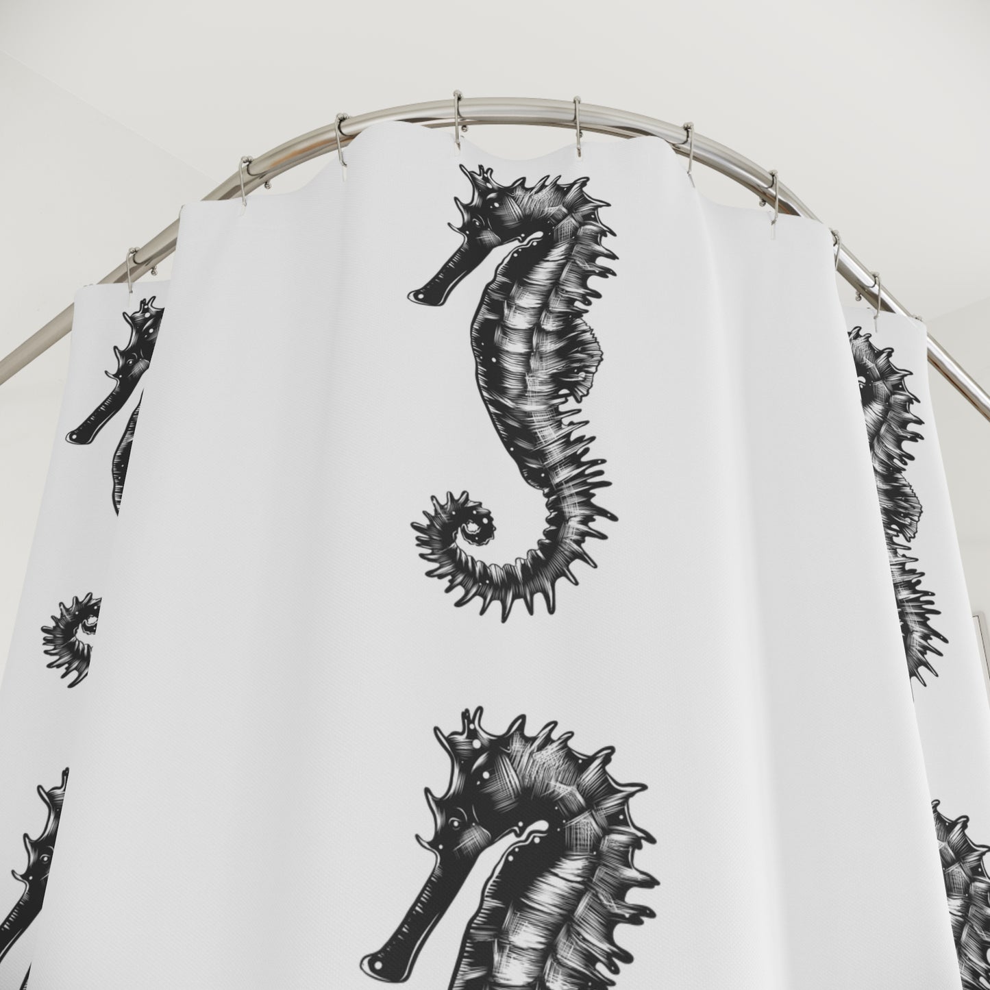 Shower Curtains - Unique Seahorse Design, Durable Polyester Curtain for Marine Life Enthusiasts, Perfect Ocean Lover's Gift