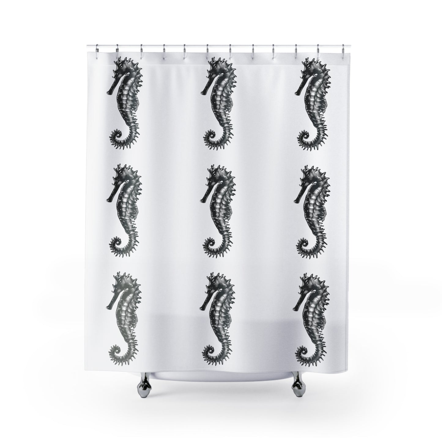 Shower Curtains - Unique Seahorse Design, Durable Polyester Curtain for Marine Life Enthusiasts, Perfect Ocean Lover's Gift