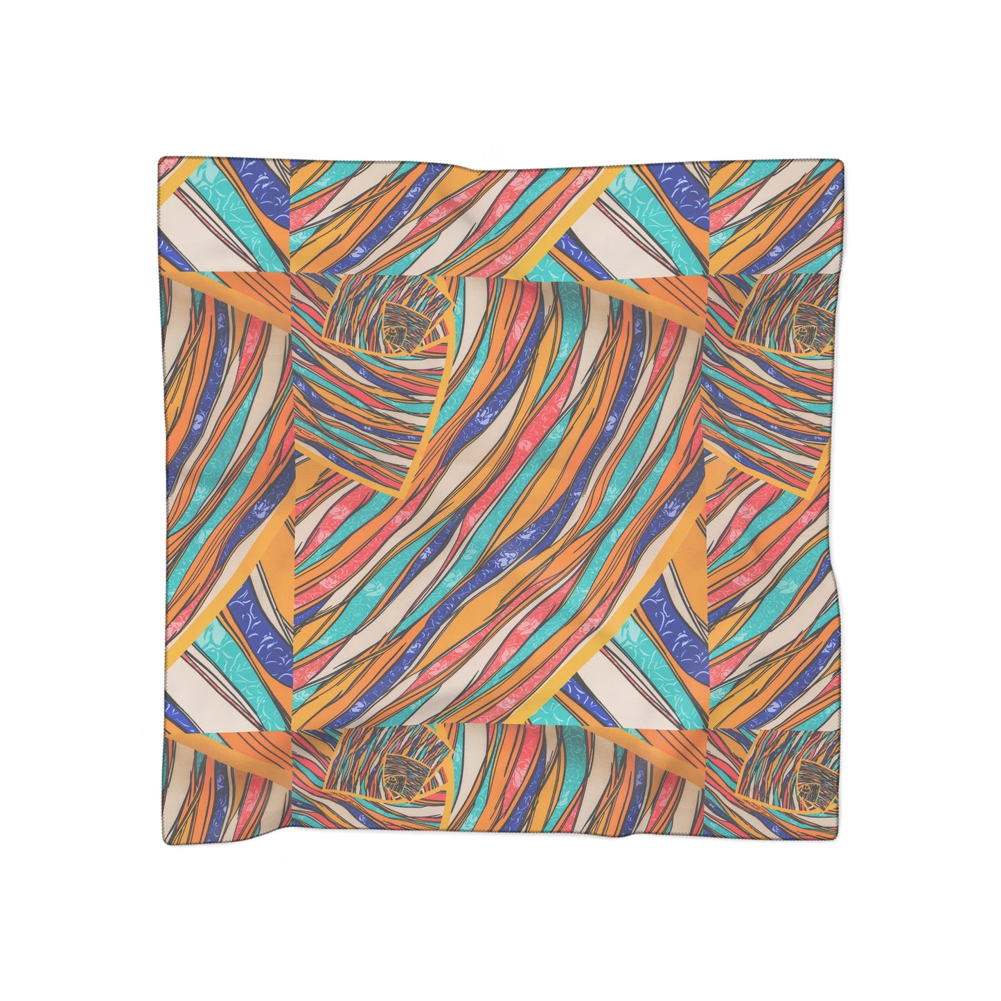 Marble Design Colourful Mixed Color Themed for Winter | Poly Scarf | by Far Out Prints & Co