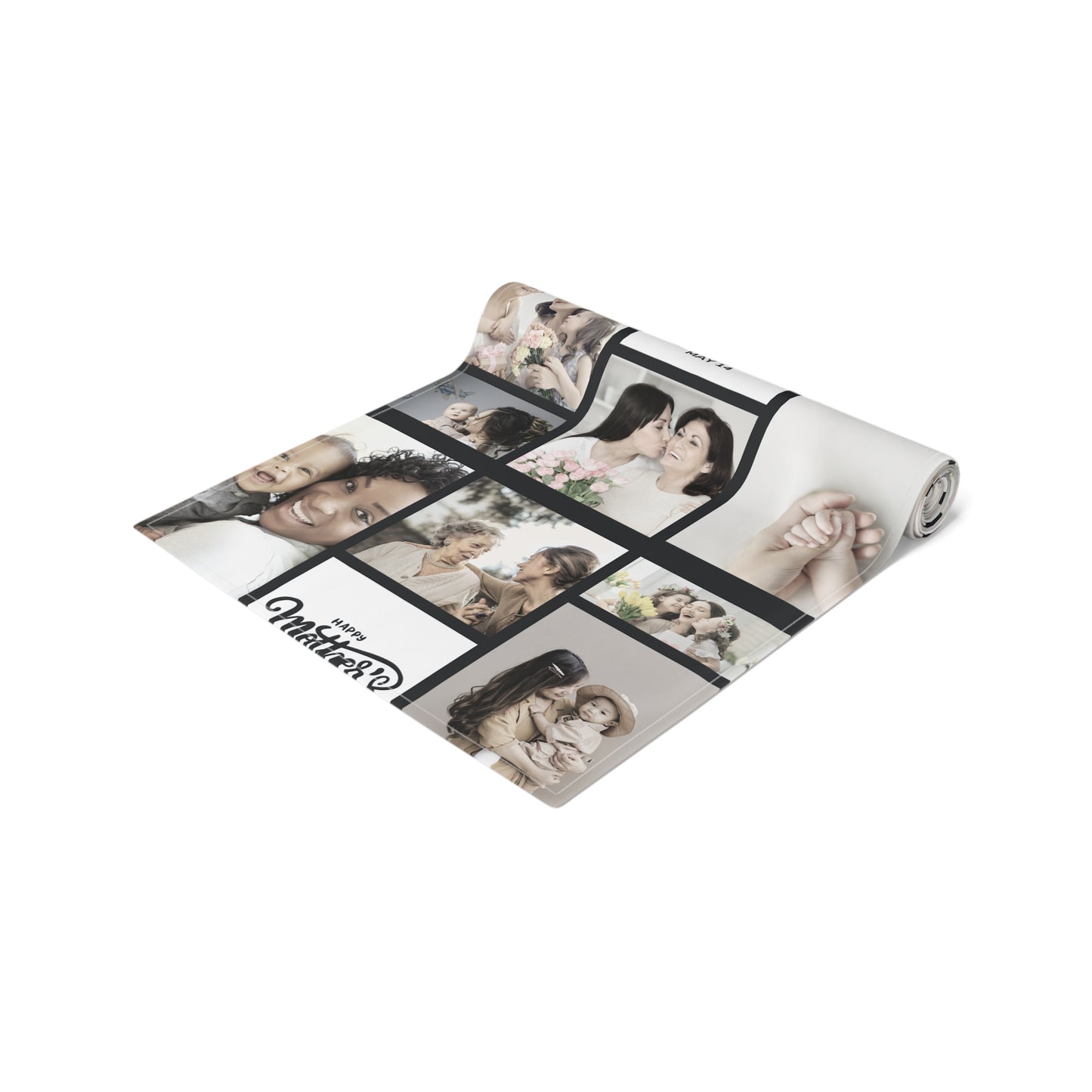 Custom Photo Collage Table Runner