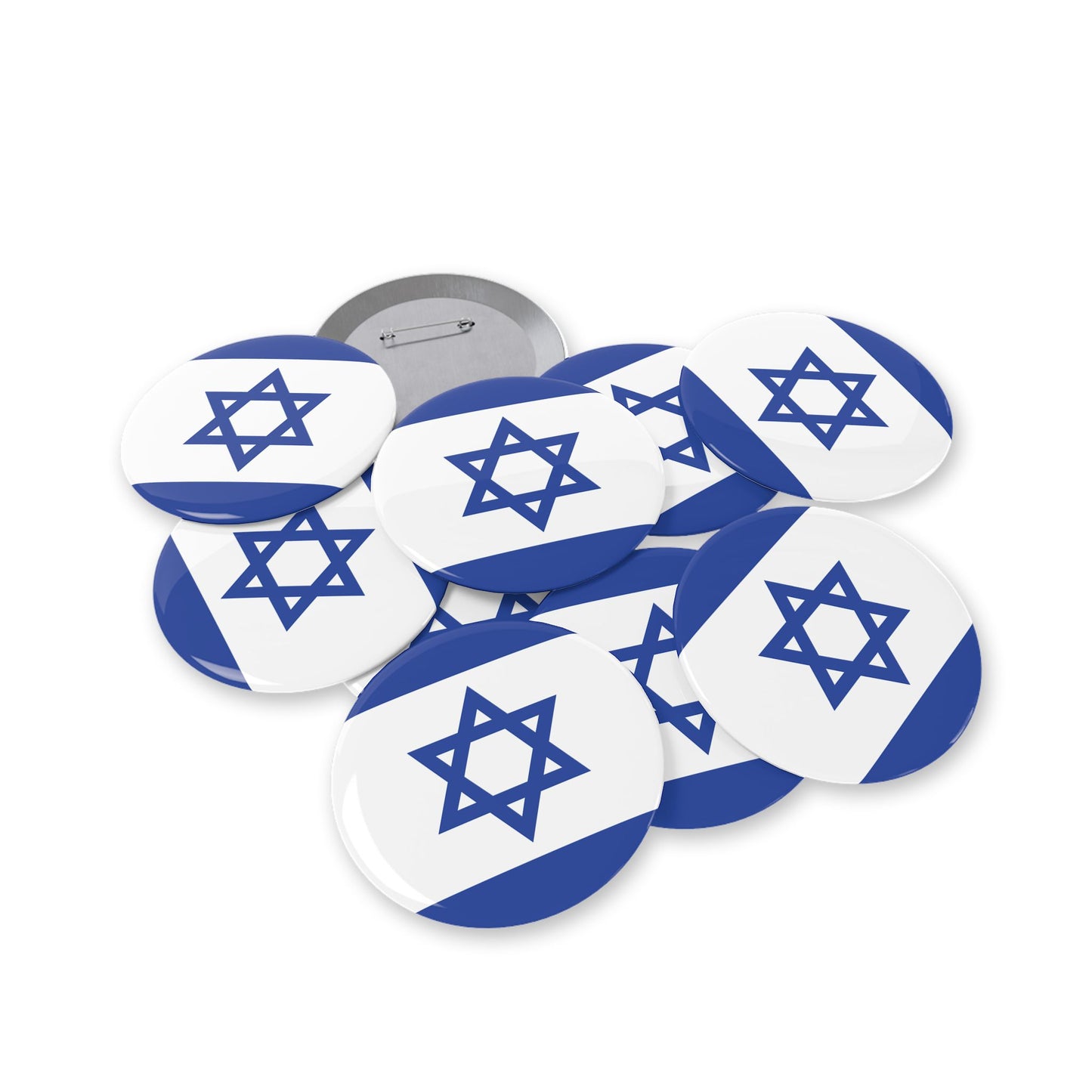 Israeli Flag Pins - Pin Buttons - by Far Out Prints & Co.