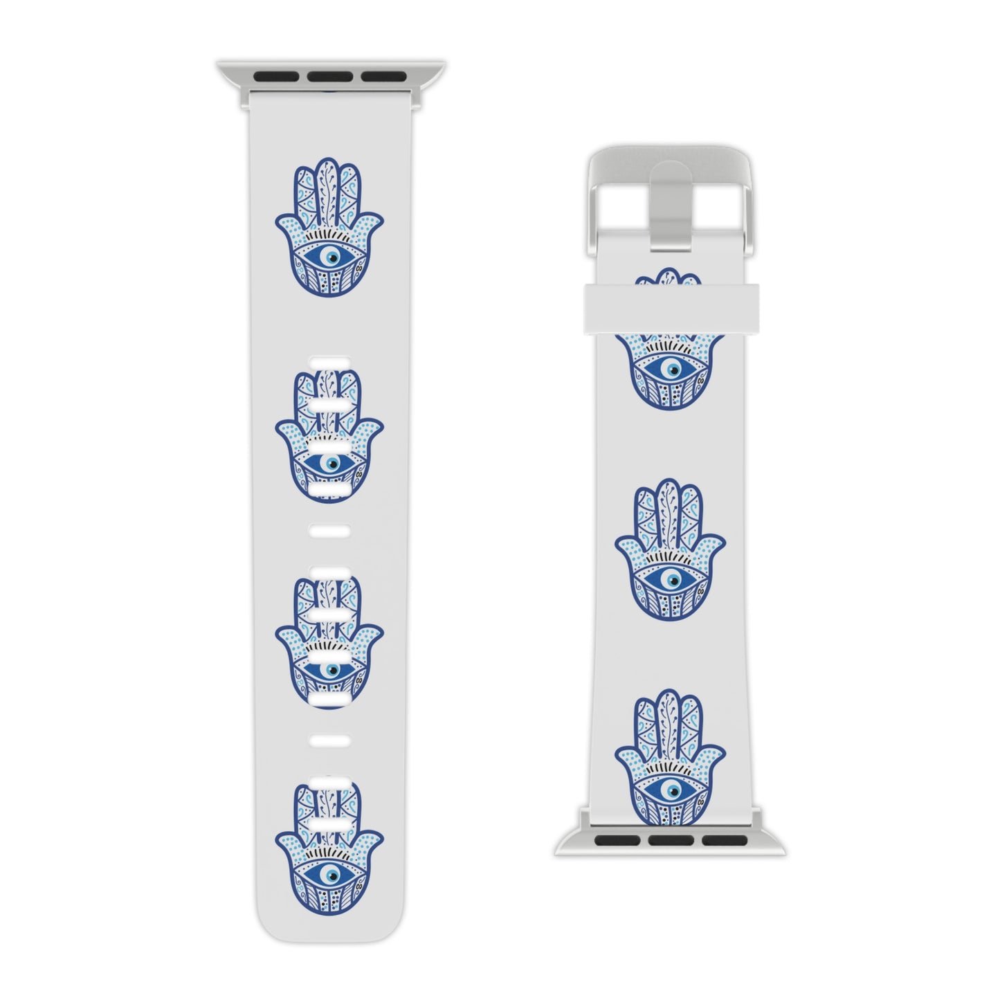 Hamsa Blue Watch Band for Apple Watch by Far Out Prints & Co.