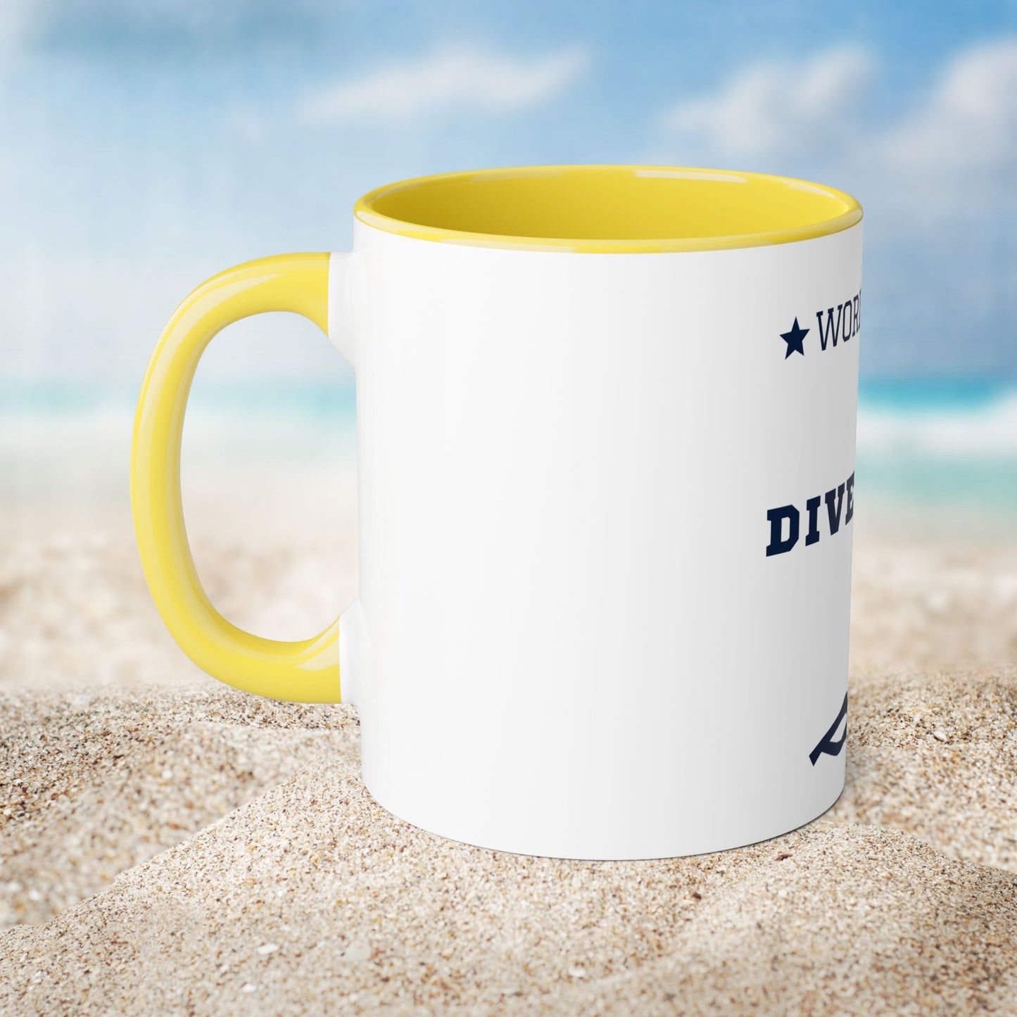 Worlds Best Dive Buddy | Scuba Life | Scuba Diving Lovers | Accent Mugs, 11oz | by Far Out Prints & Co