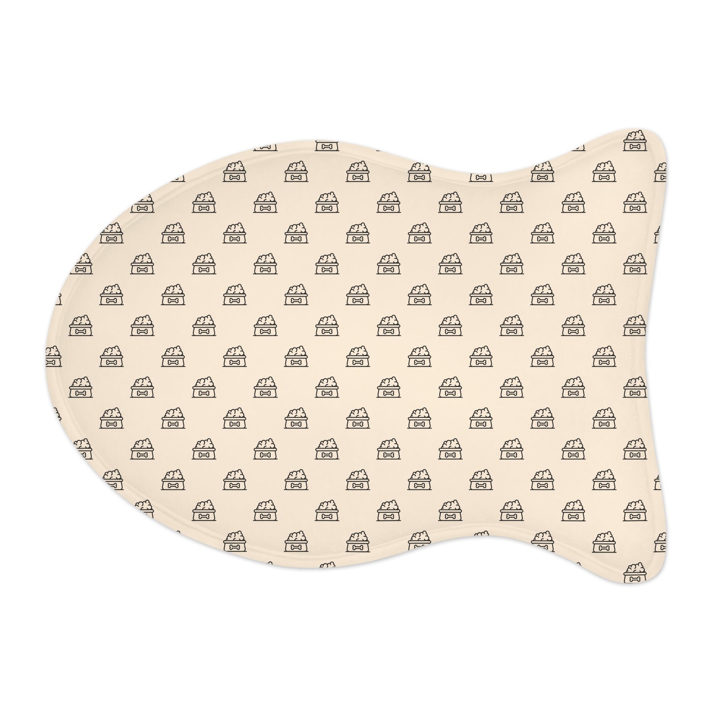 Dogs and Cats Bowls Pattern Black - Pet Feeding Mats - Pets Present Feeding Gift Animal Lovers Gifts Him Her Dog Cat Presents Animals