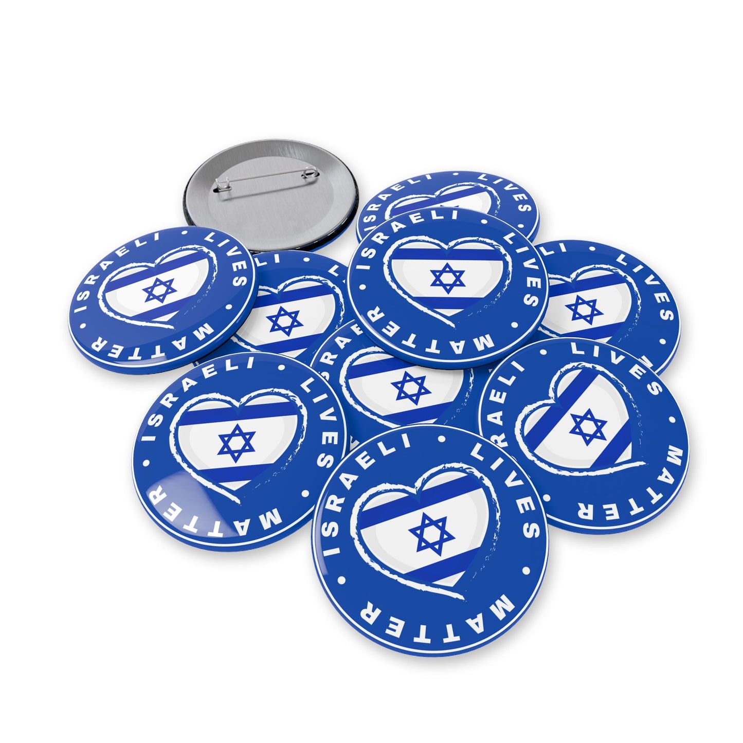 Israeli Lives Matter - Bring Them Home Now Israeli Israel Hostage Rescue Round Pins by Far Out Prints & Co.