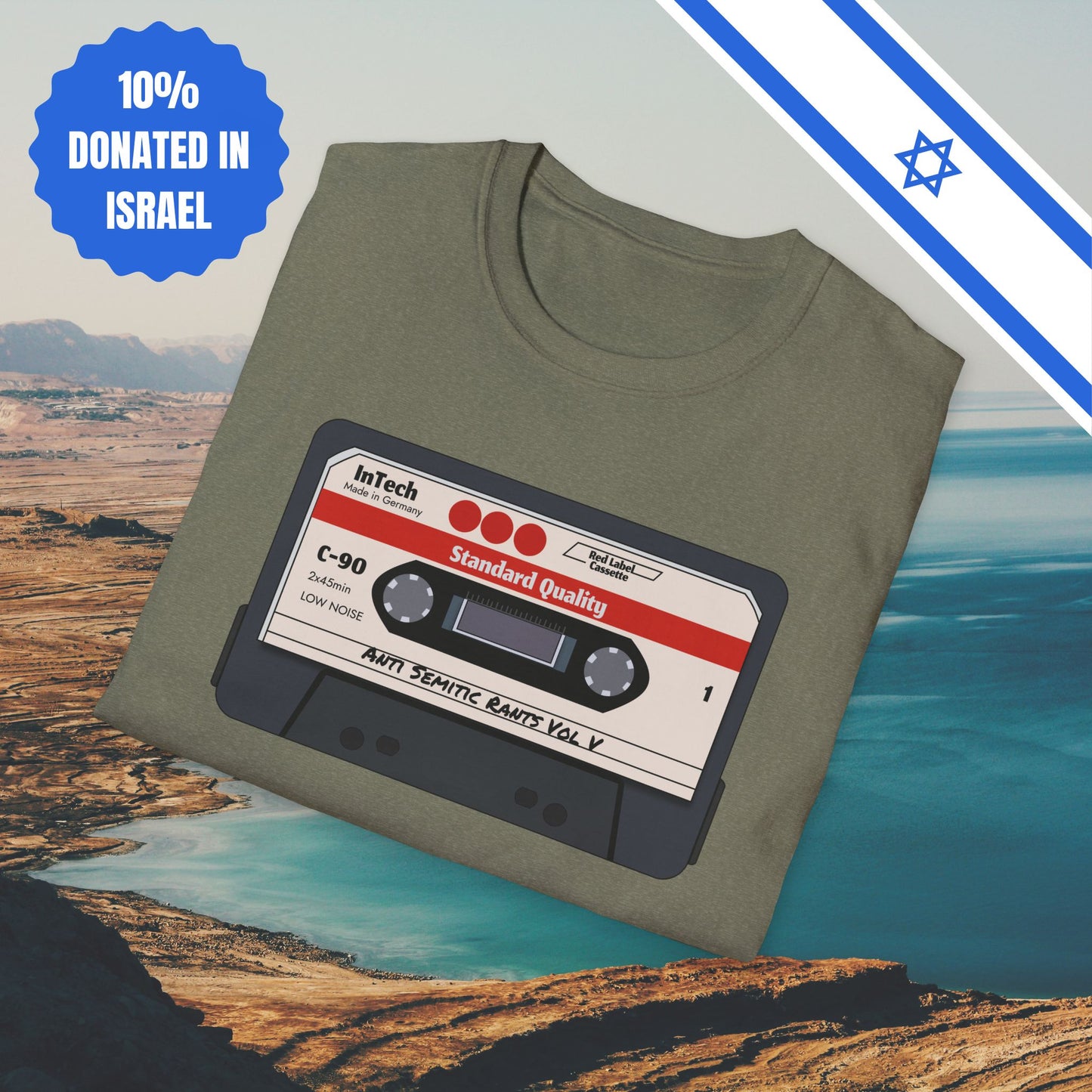Anti Semitic Rants Vol V - Cotton Tee - Tshirts Gift Presents Israel Israeli Jew Jewish Judaism Judaica Stand With Us