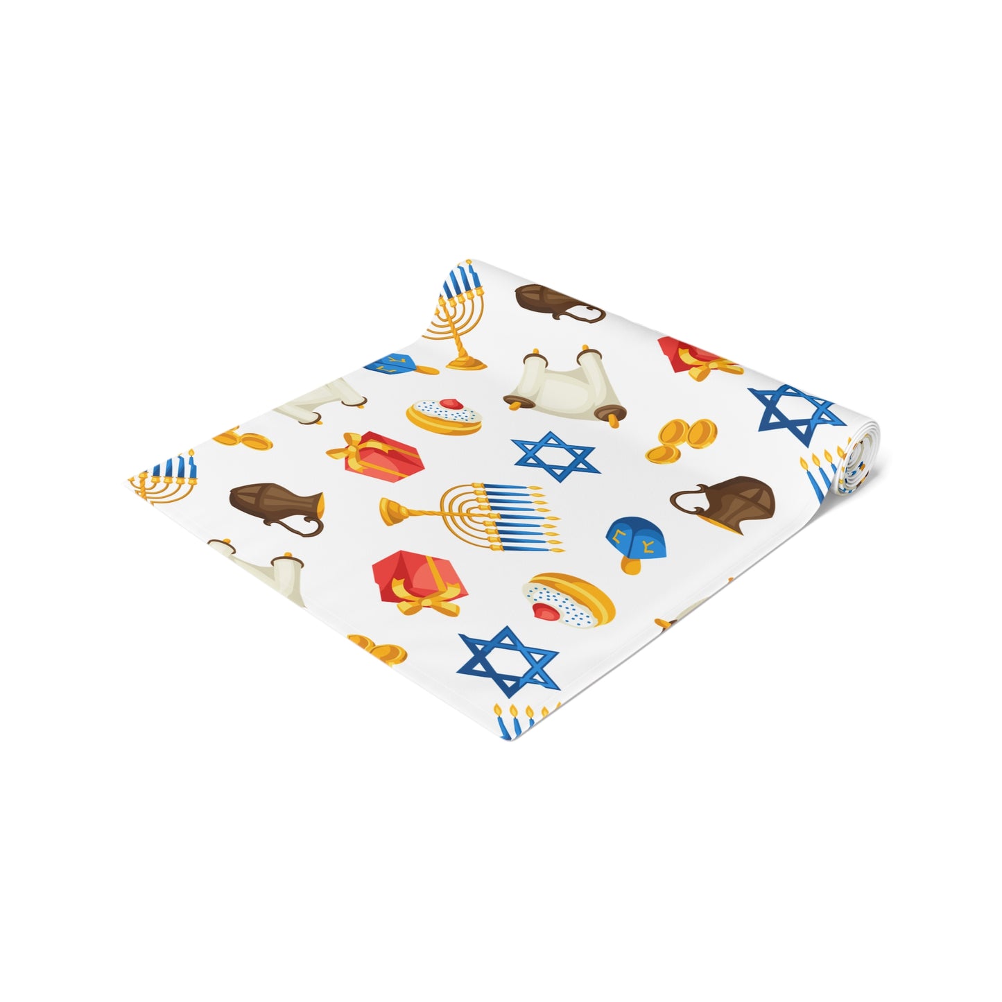 Hannukah Hanuka Hanukkah Chanukah Chanuka Chanukkah Channukah Chanukka 3 | Jewish Holiday Themed | Table Runner