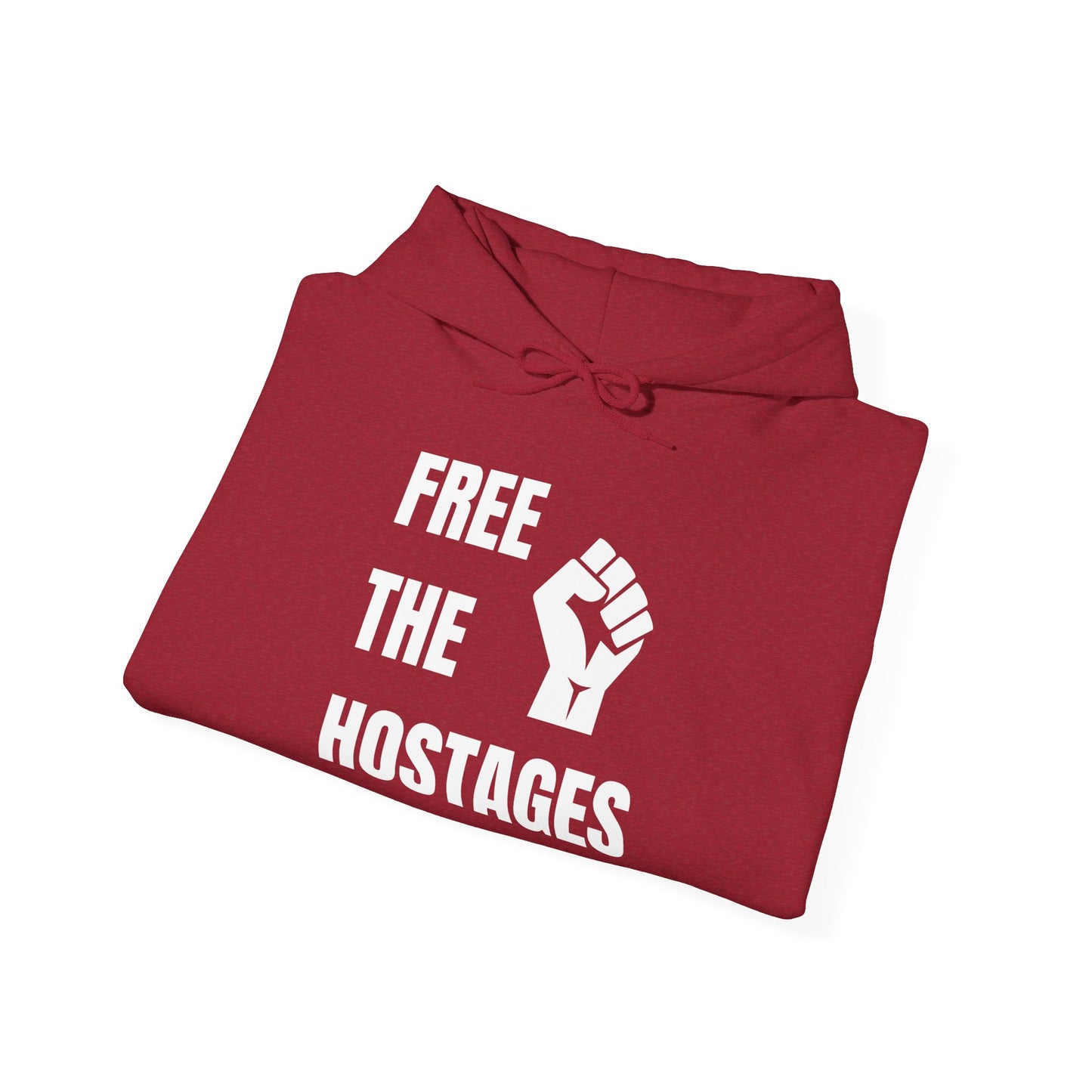 Free The Hostages | Unisex Hooded Sweatshirt | Israel Israeli Jewish Judaism Bring Them Home Stand With Us | by Far Out Prints & Co.