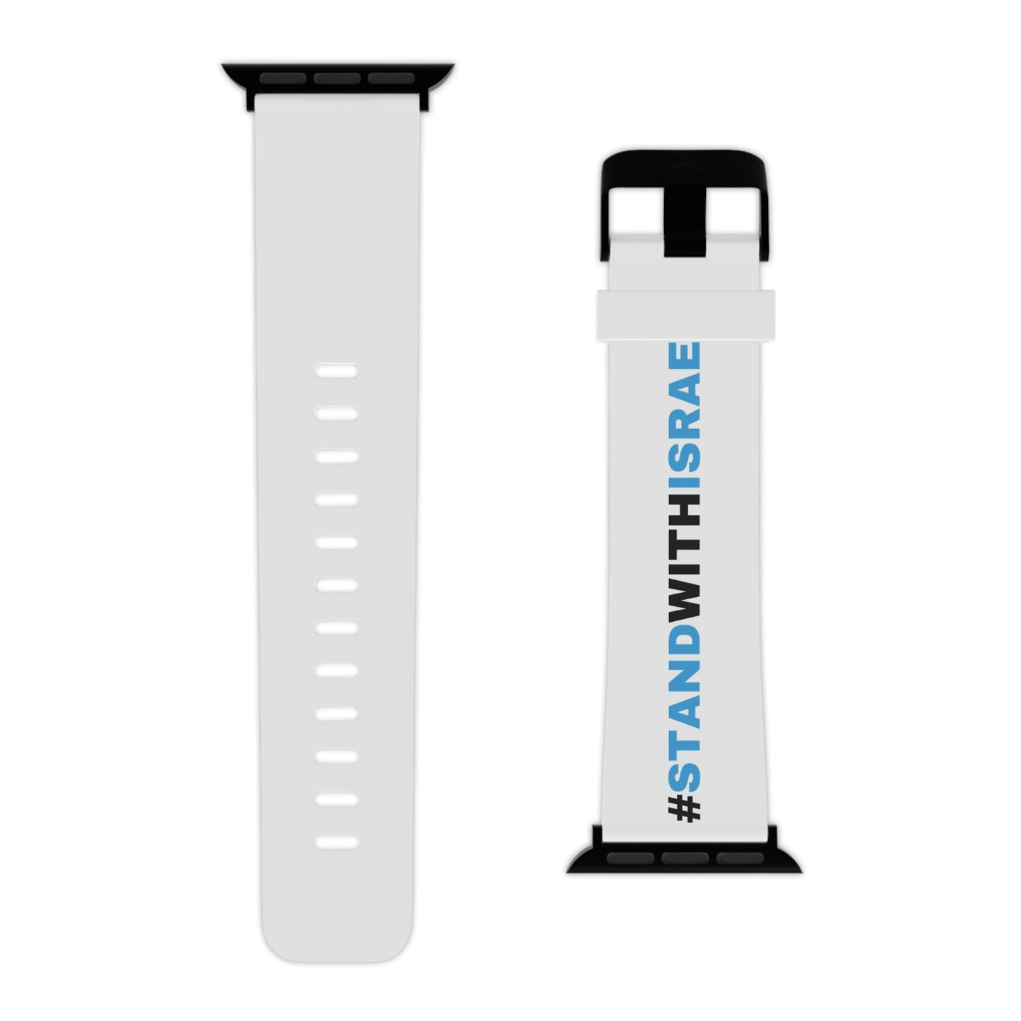 I Stand With Israel White Watch Band for Apple Watch by Far Out Prints & Co.