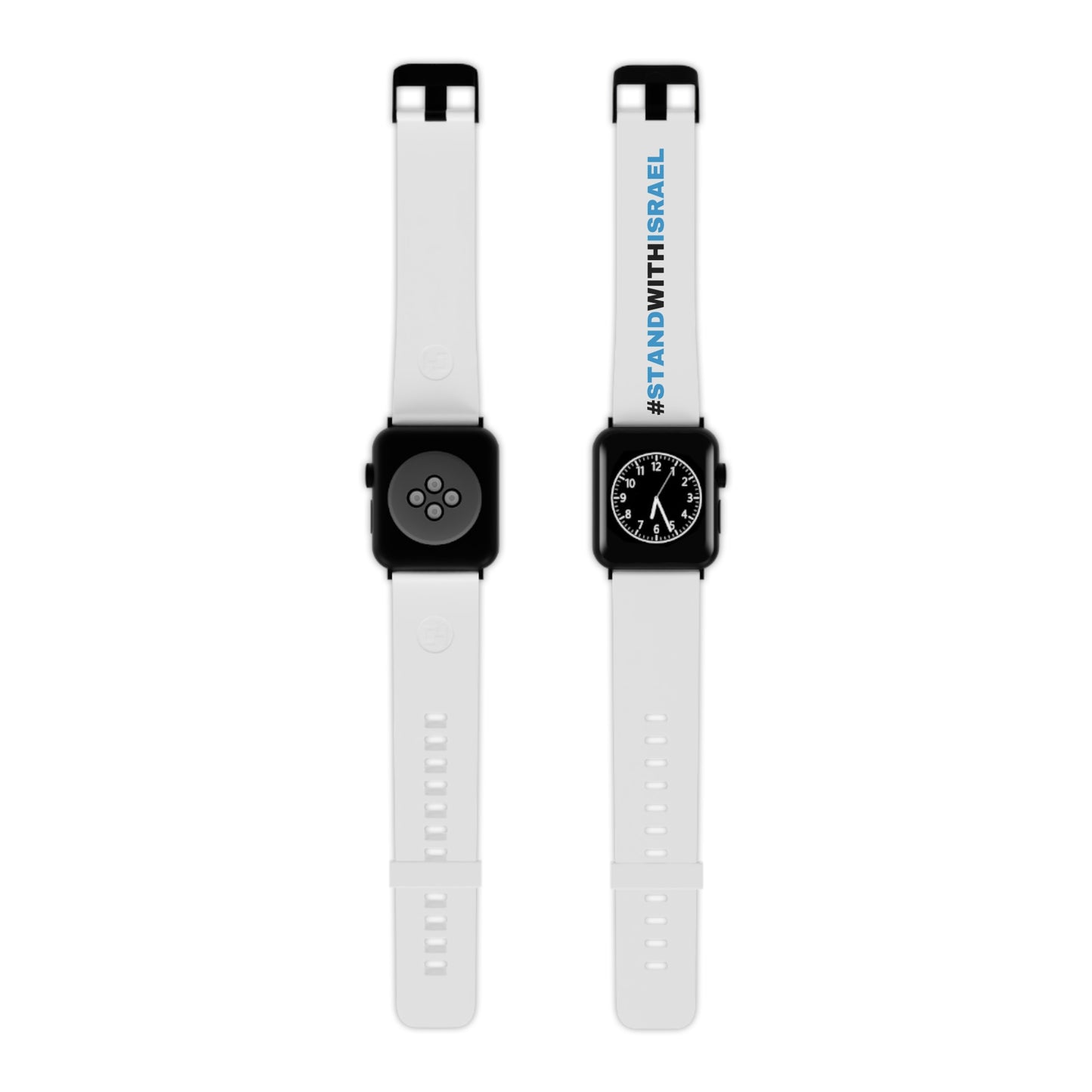 I Stand With Israel White Watch Band for Apple Watch by Far Out Prints & Co.