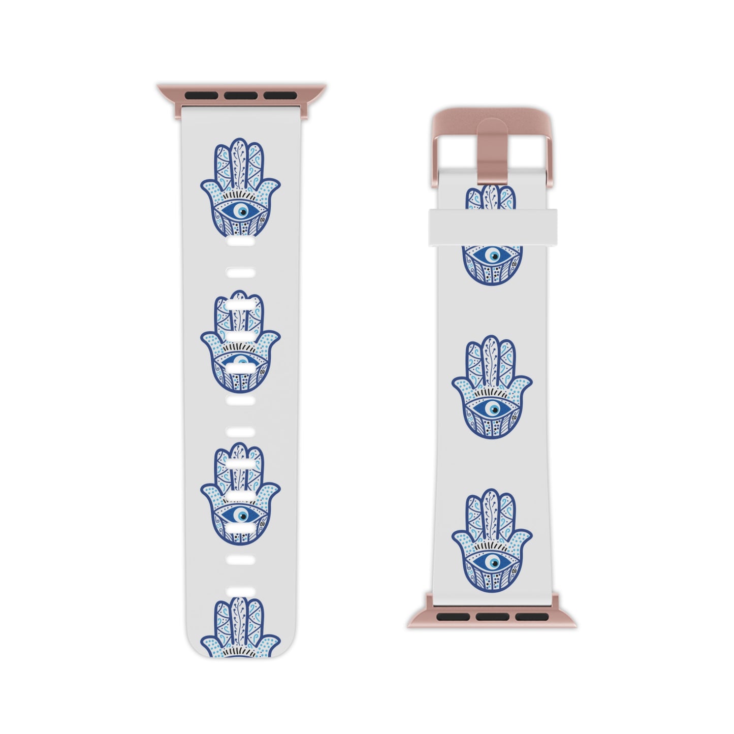 Hamsa Blue Watch Band for Apple Watch by Far Out Prints & Co.