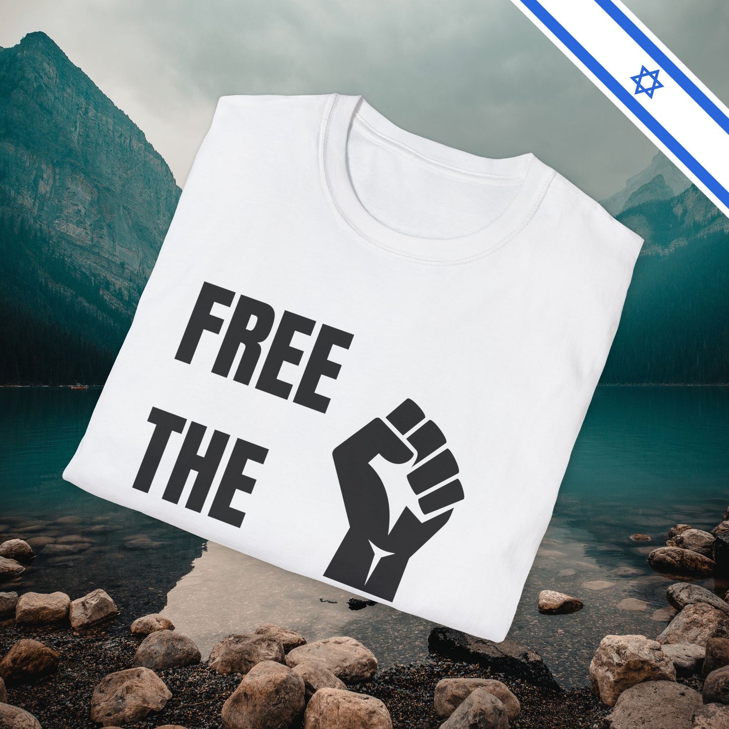 Free The Hostages | Unisex Tee Israel Israeli Jewish Judaism Bring Them Home Stand With Us | by Far Out Prints & Co.