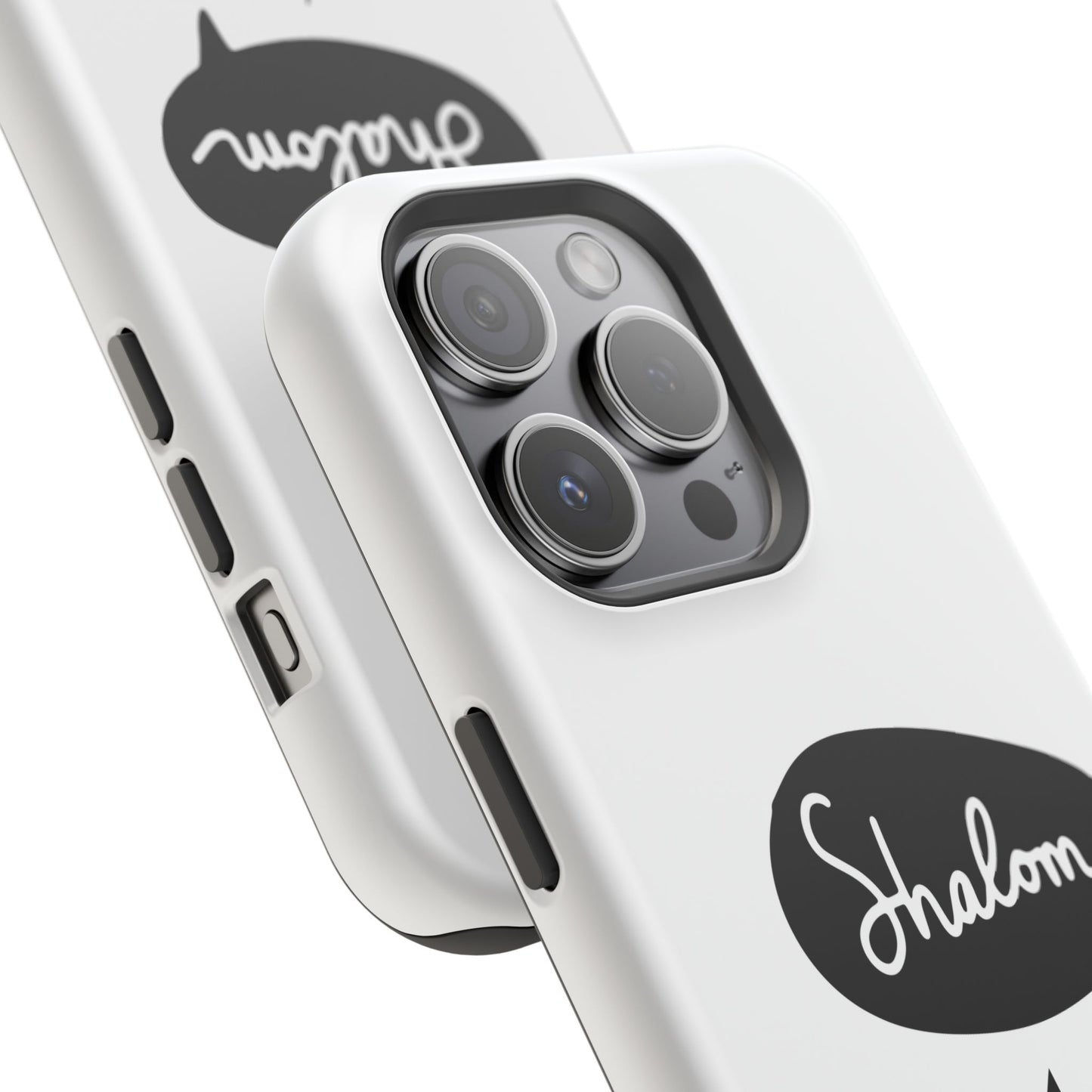 Shalom MagSafe Tough Phone Cases - Hebrew Israel Israeli Jewish Judaism Judaica - by Far Out Prints & Co.