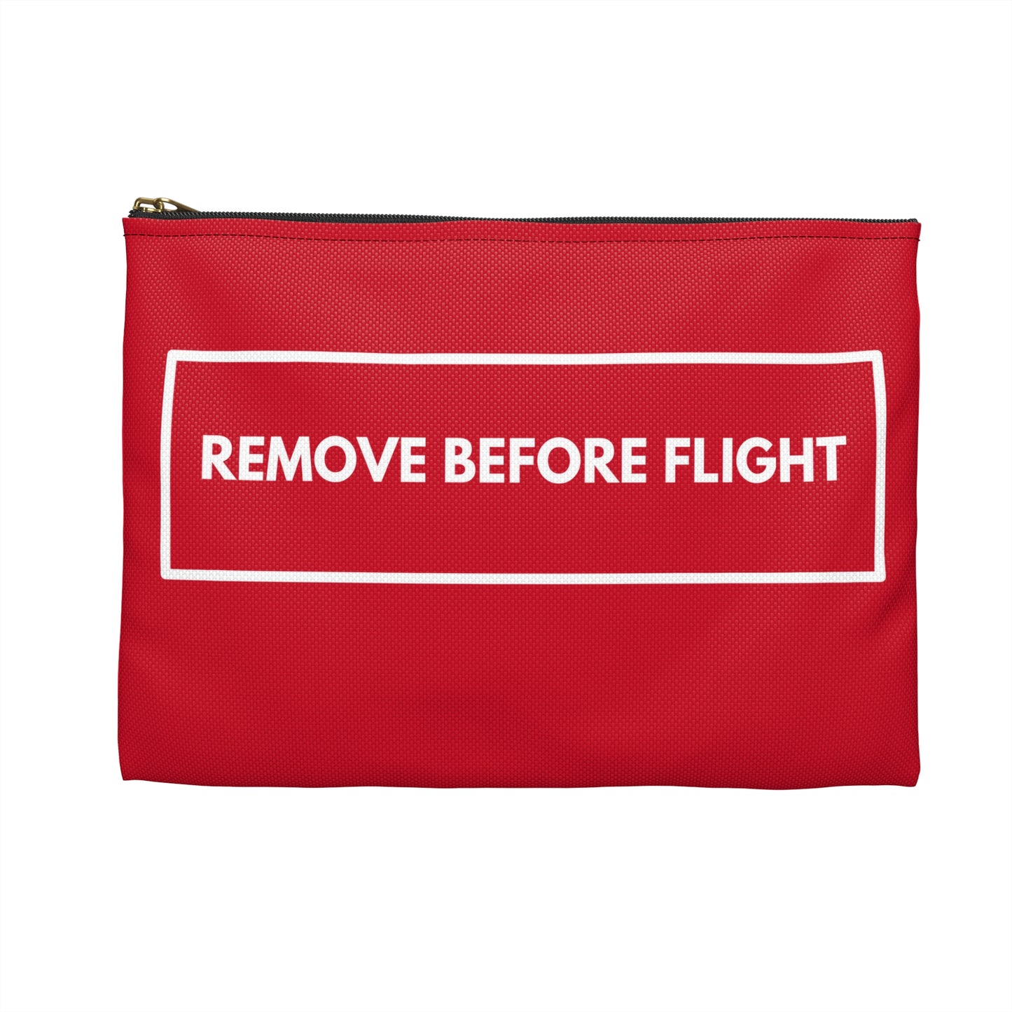 Remove Before Flight | Pilot Aviation Lovers | Travel Accessory Pouch | by Far Out Prints & Co.