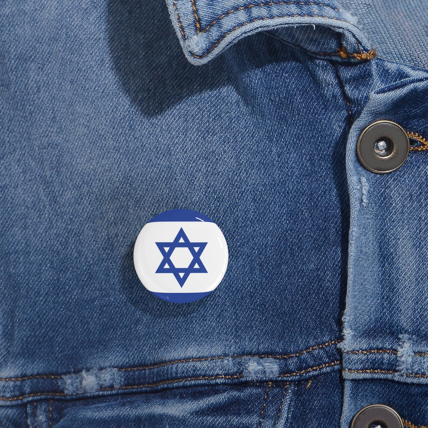 Israeli Flag Pins - Pin Buttons - by Far Out Prints & Co.