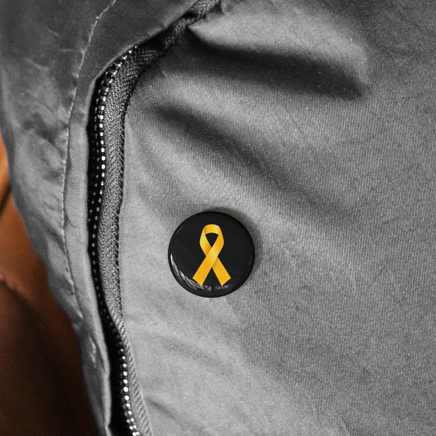 Yellow Ribbon - Pin Buttons Pins - Bring Them Home Hostages Kidnapped Israel Israeli Jewish Judaism Judaica - by Far Out Prints & Co.