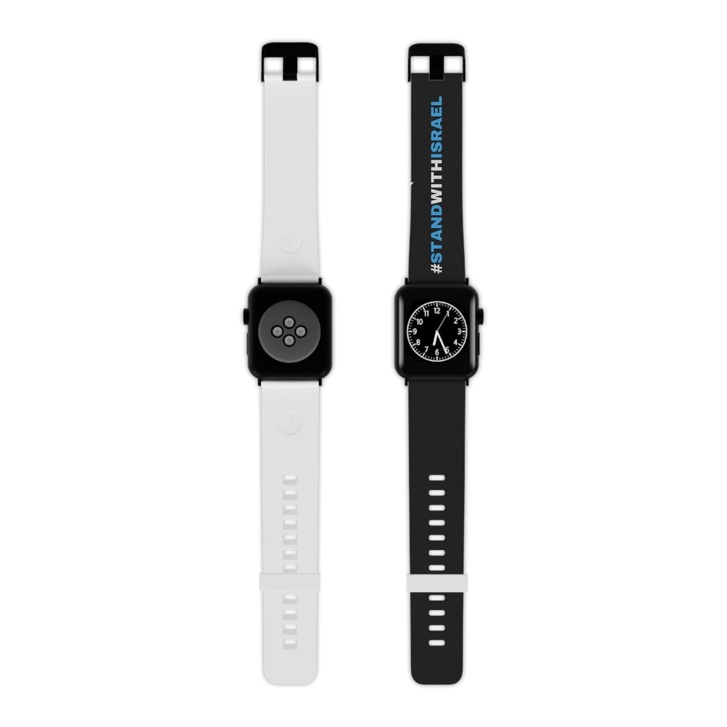 I Stand With Israel Black Watch Band for Apple Watch by Far Out Prints & Co.