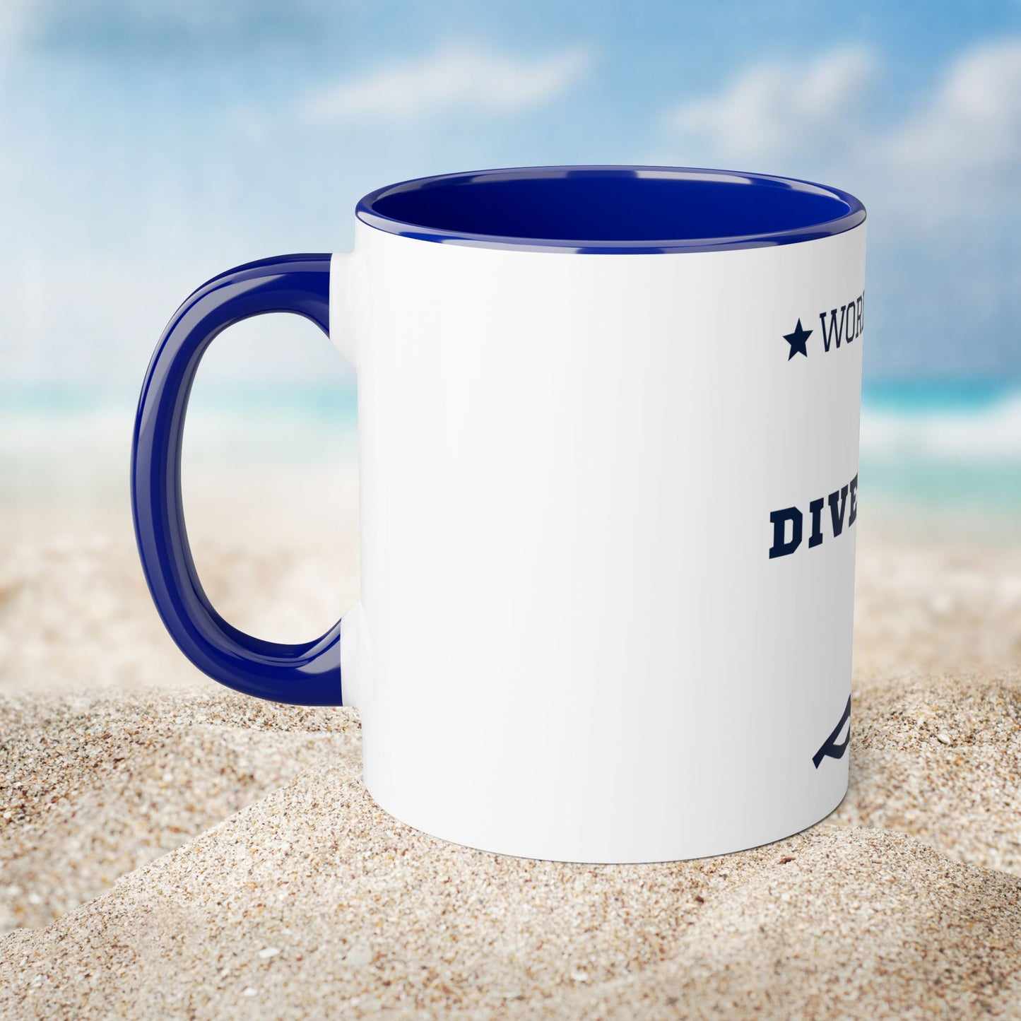 Worlds Best Dive Buddy | Scuba Life | Scuba Diving Lovers | Accent Mugs, 11oz | by Far Out Prints & Co