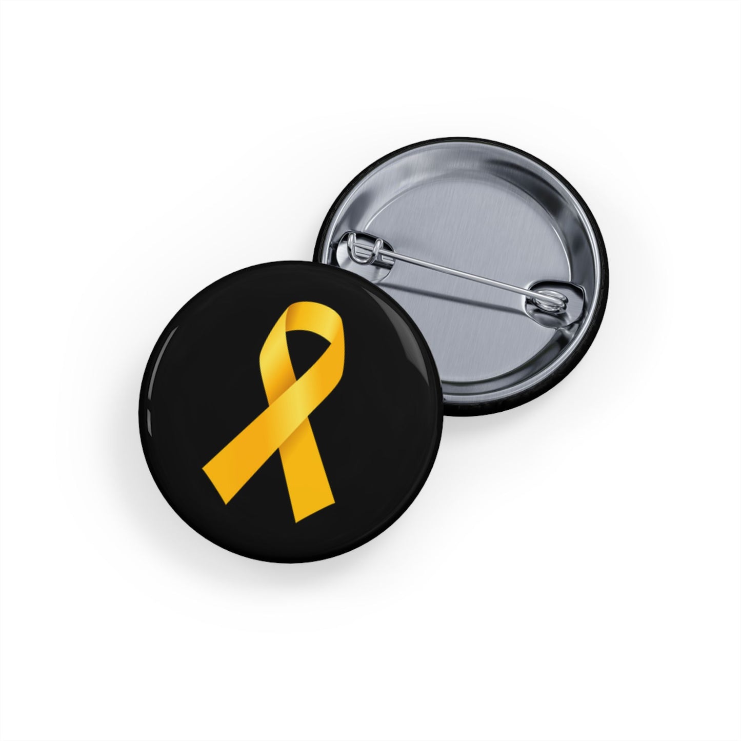 Yellow Ribbon - Pin Buttons Pins - Bring Them Home Hostages Kidnapped Israel Israeli Jewish Judaism Judaica - by Far Out Prints & Co.