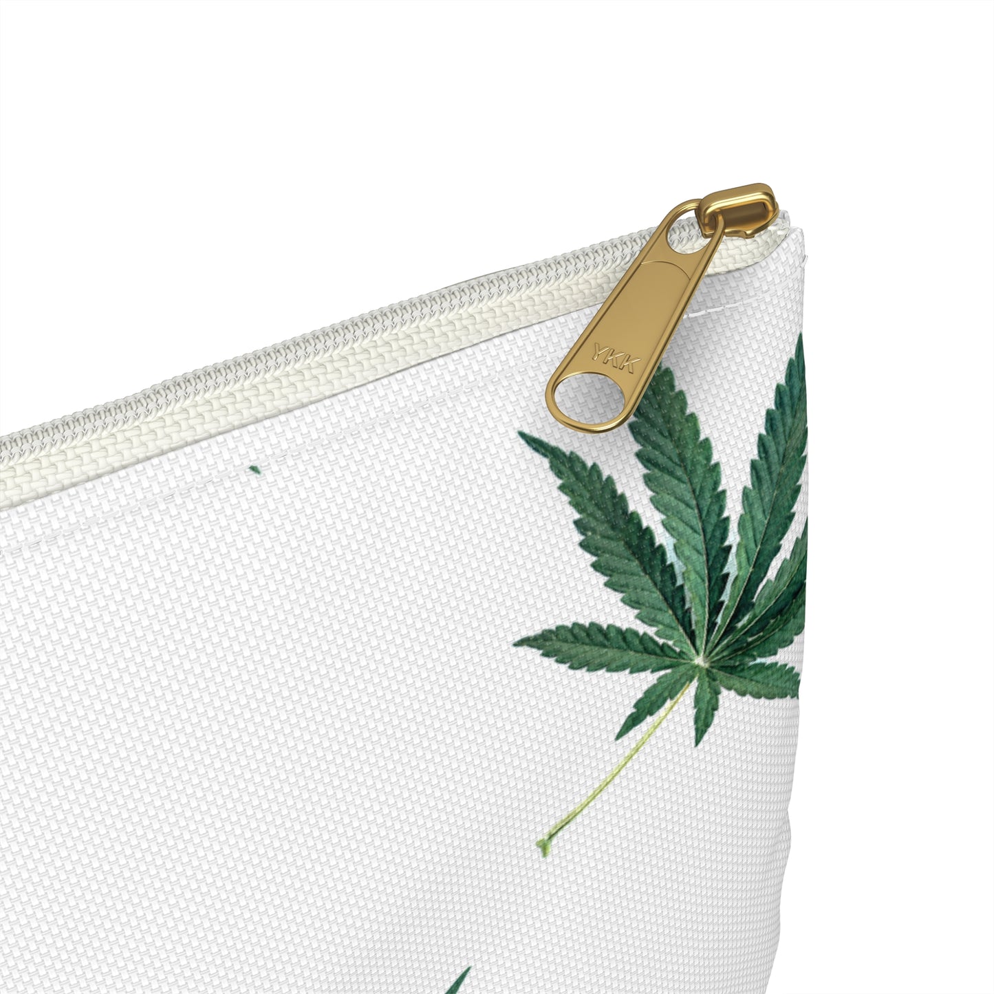 Marijuana Pattern - Accessory Pouch White - Embrace Hebrew Slang - Stoner Cannabis Weed Jewish Israeli Israel - by Far Out Prints & Co.