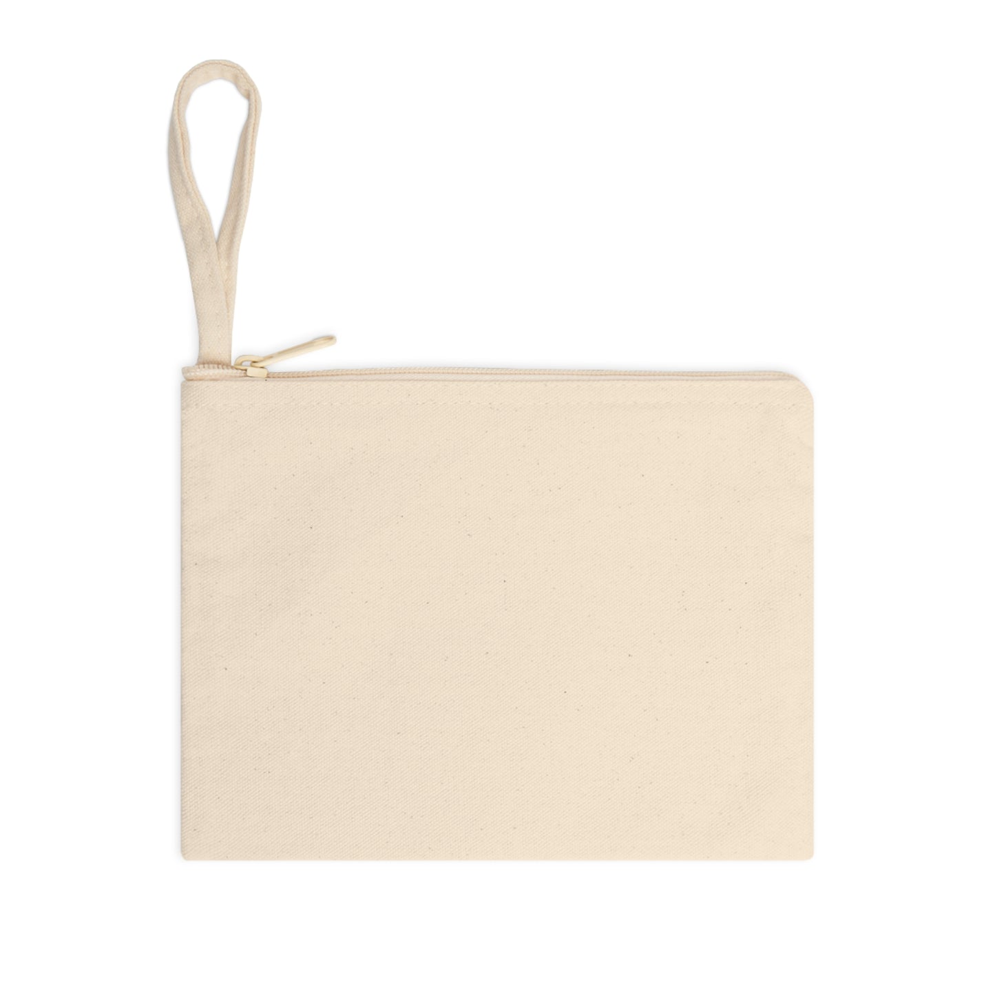 Say No To Plastic 100% Cotton Canvas Accessory Zipper Pouch Bag
