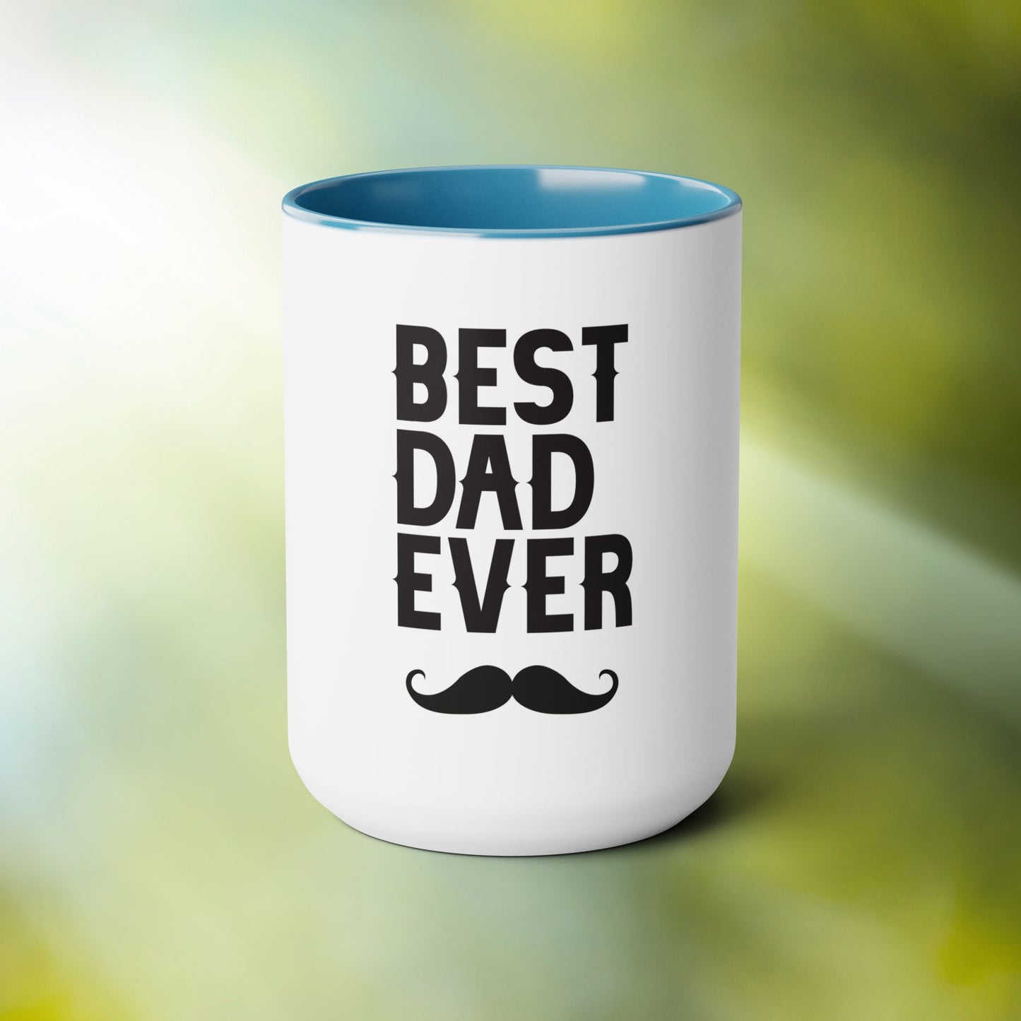 Best Dad Ever - 15oz Two-Tone Coffee Mugs - Funny Creative Mugs Fathers Day Gifts Birthday Husband Gift Him Her - Far Out Prints & Co.