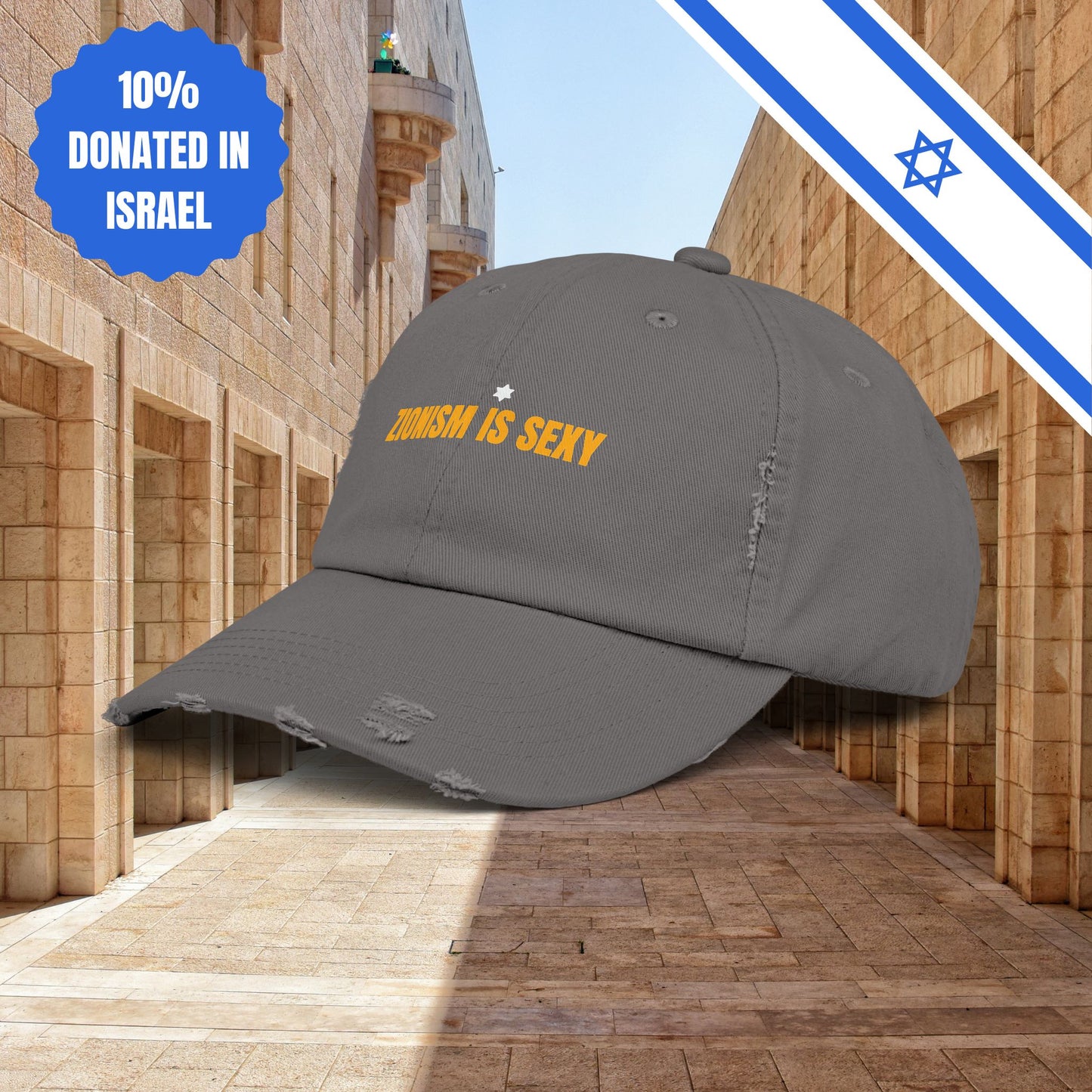 Zionism is Sexy Hat Distressed Cap Stand With Us United Zionism Zionist Judaism Gift Jewish Israel Present Israeli Uniform for Him Her Hat