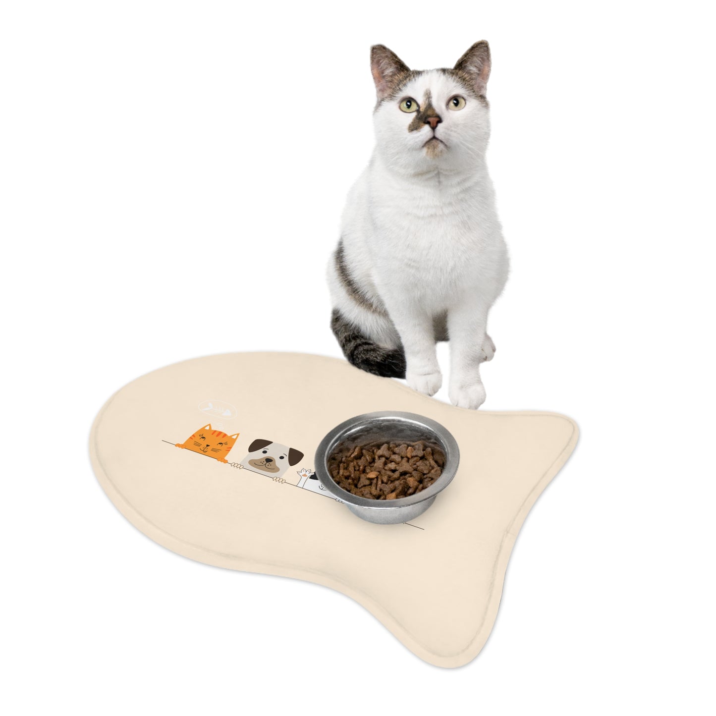 Dogs and Cats - Pet Feeding Mats - Pets Present Feeding Gift Animal Lovers Gifts Him Her Dog Cat Presents Animals