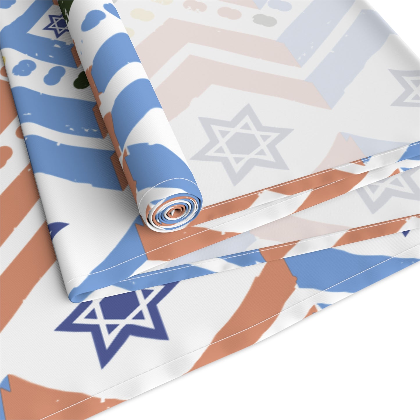Jewish Bold Vibrant Colors | Jewish Holiday Themed | Table Runner | by Far Out Prints & Co.