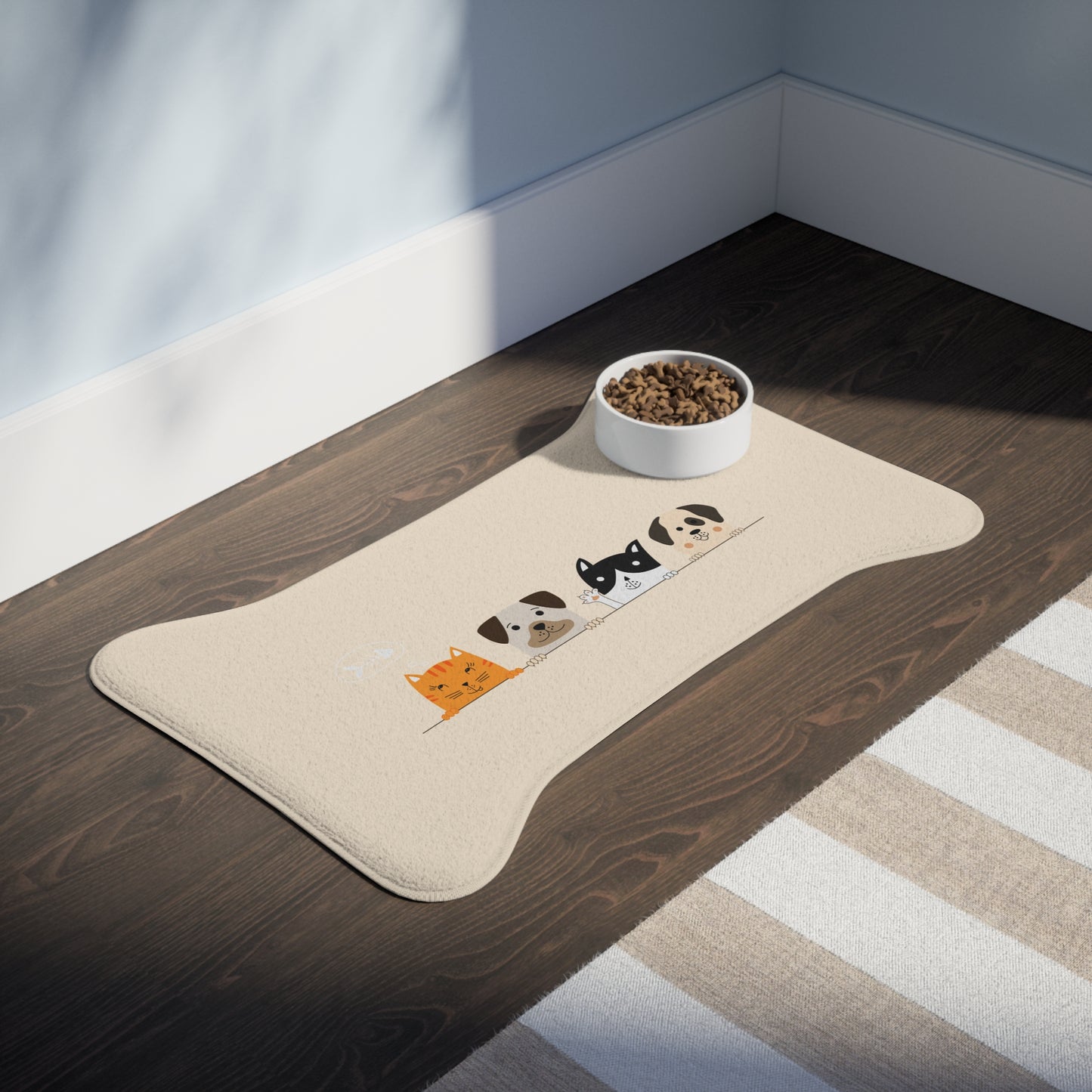 Dogs and Cats - Pet Feeding Mats - Pets Present Feeding Gift Animal Lovers Gifts Him Her Dog Cat Presents Animals