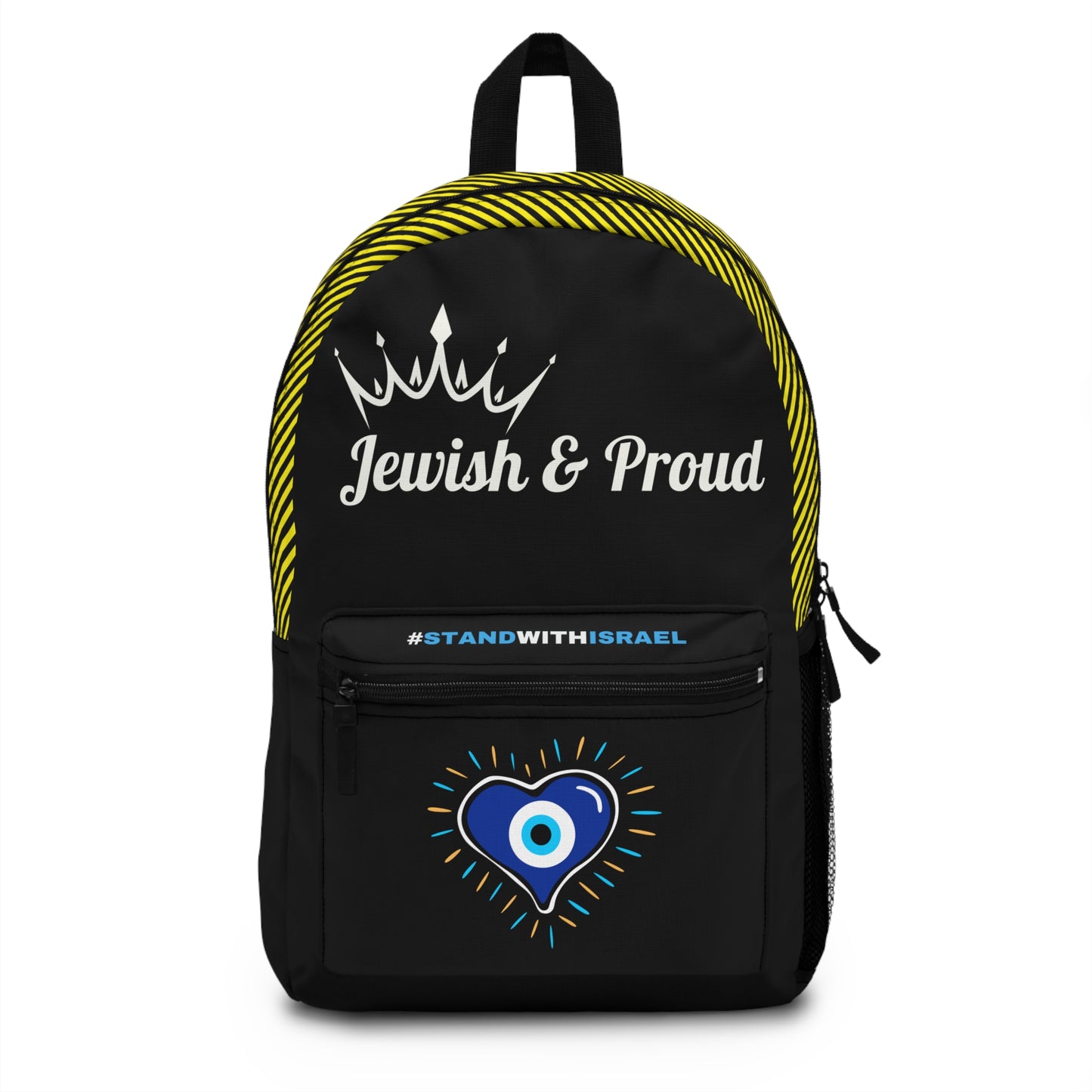 Jewish and Proud - Backpack Bag - Stand With Us Israel Israeli Jewish Judaism - by Far Out Prints & Co.