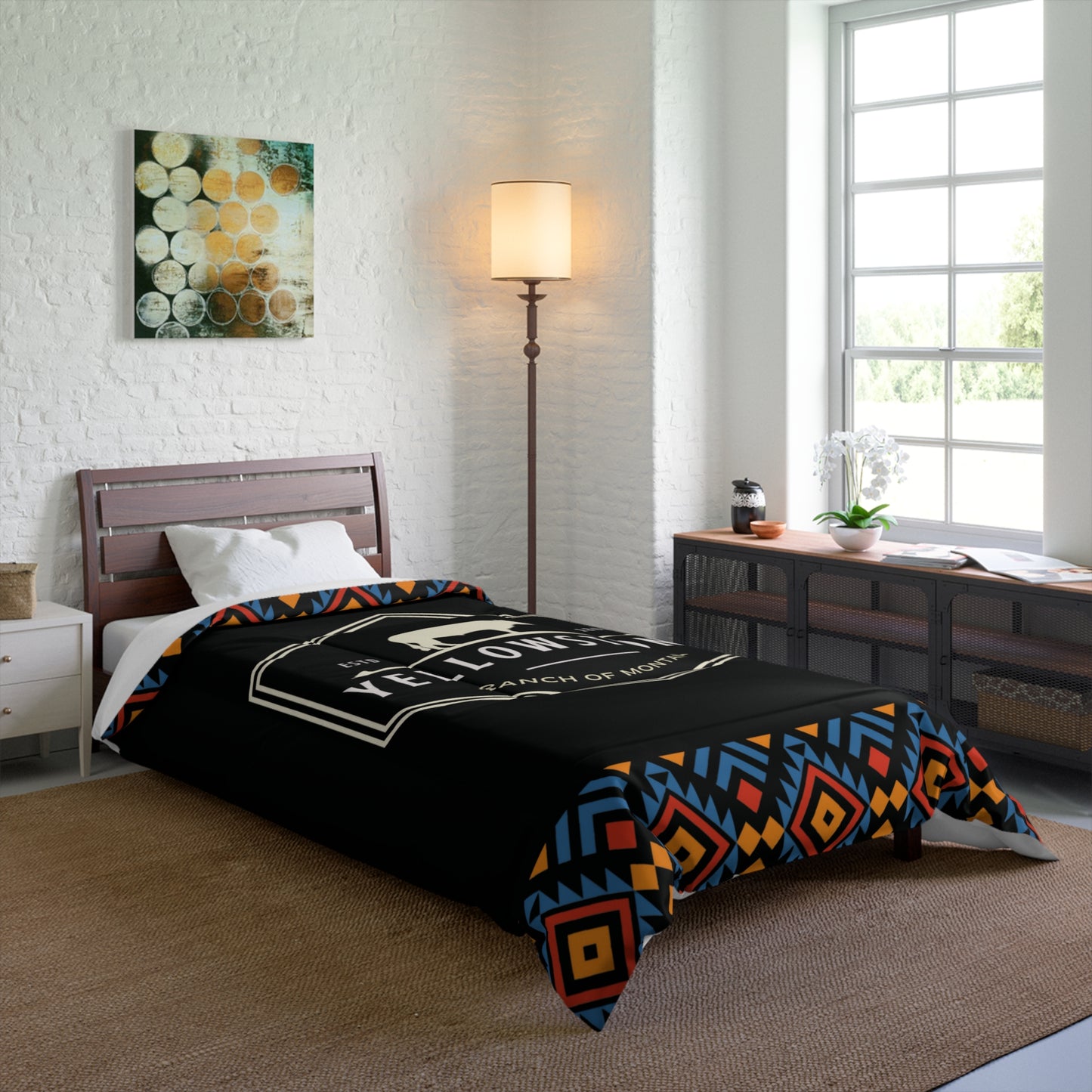 Yellowstone Ranch of Montana Darko Comforter by Far Out Prints & Co.