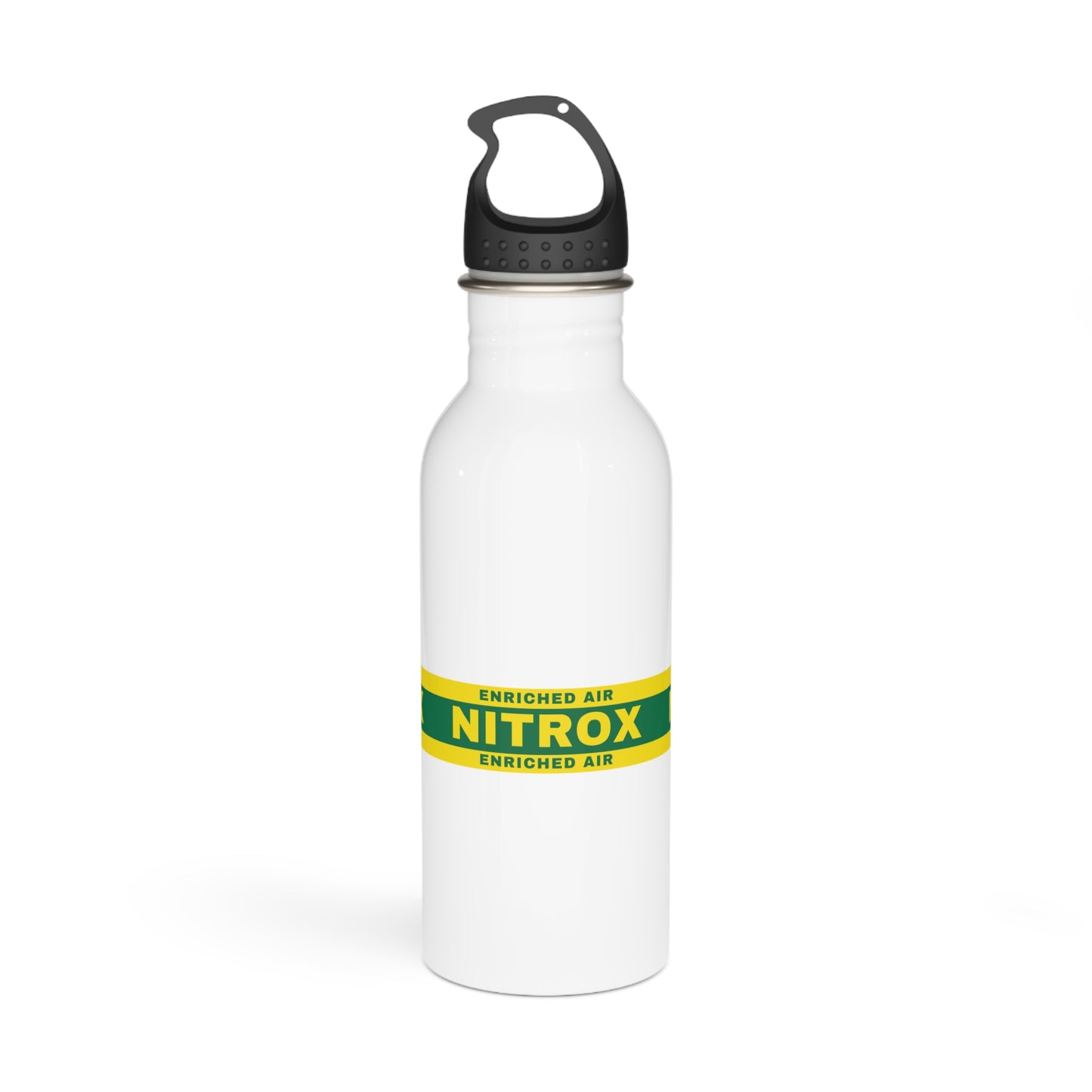 Enriched Air Nitrox EANx | Scuba Life | Scuba Diving Lovers | White Stainless Steel Premium Water Bottle by Far Out Prints & Co