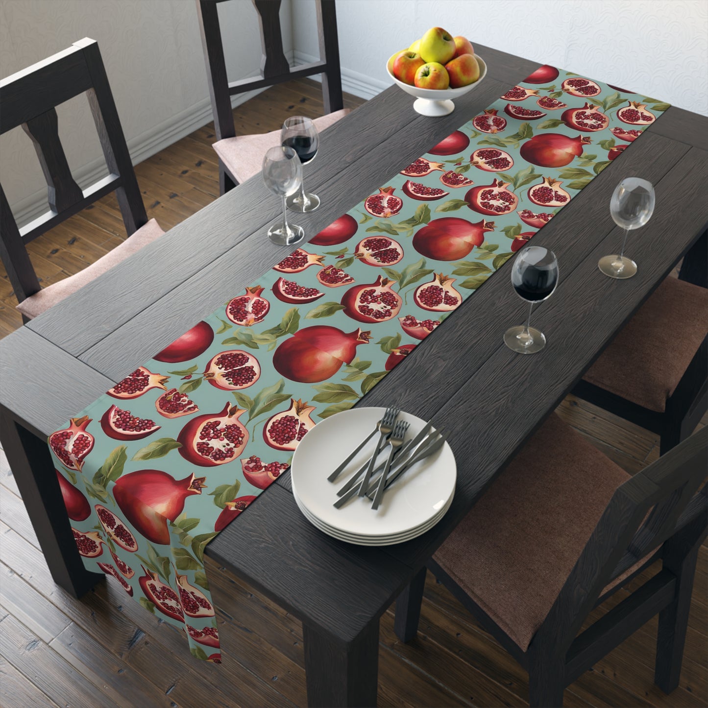Rosh Hashanah Rosh HaShanah Rosh HaShana Rosh Ha-Shanah Pomegranate Jewish Table Runner Israel Israeli Hebrew Judaism Holiday Table Runner