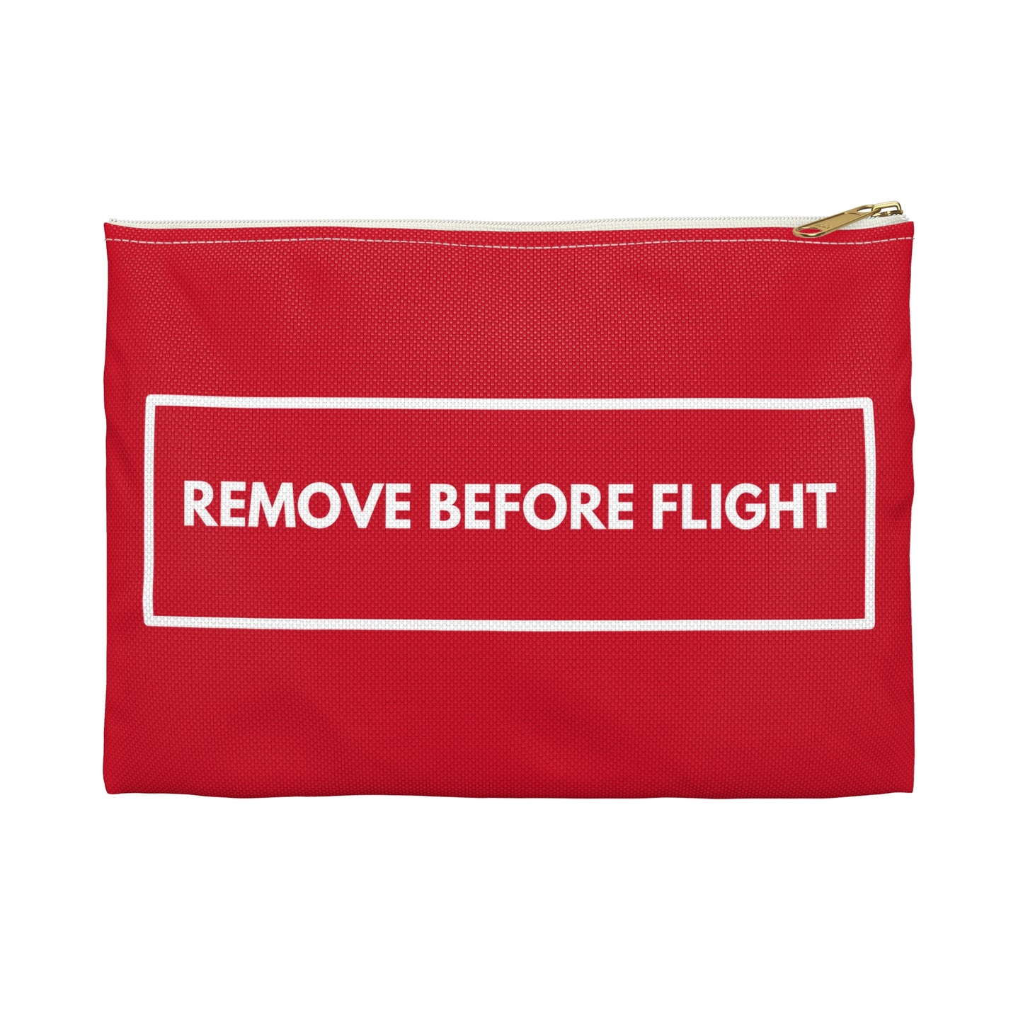 Remove Before Flight | Pilot Aviation Lovers | Travel Accessory Pouch | by Far Out Prints & Co.