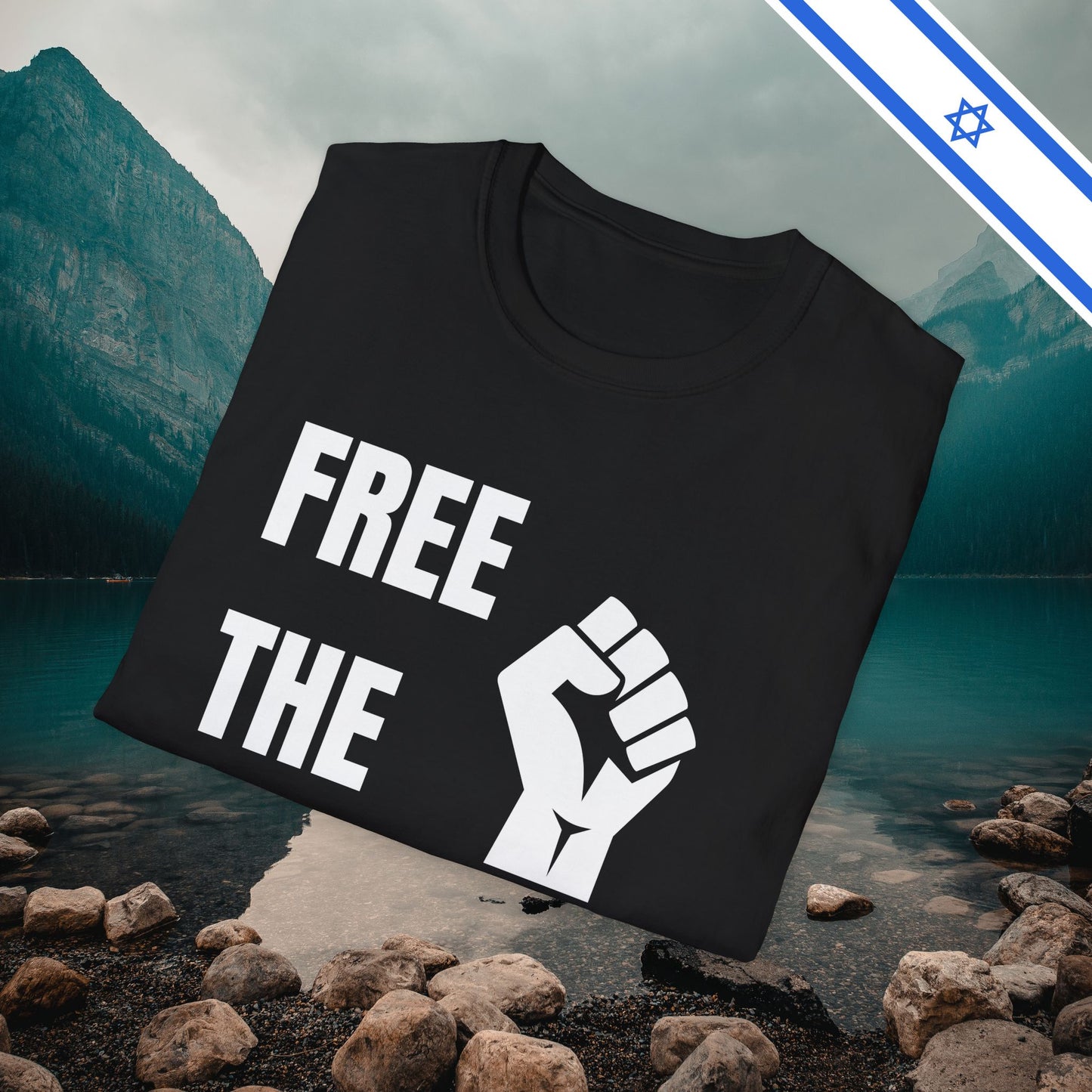 Free The Hostages | Unisex Tee Israel Israeli Jewish Judaism Bring Them Home Stand With Us | by Far Out Prints & Co.